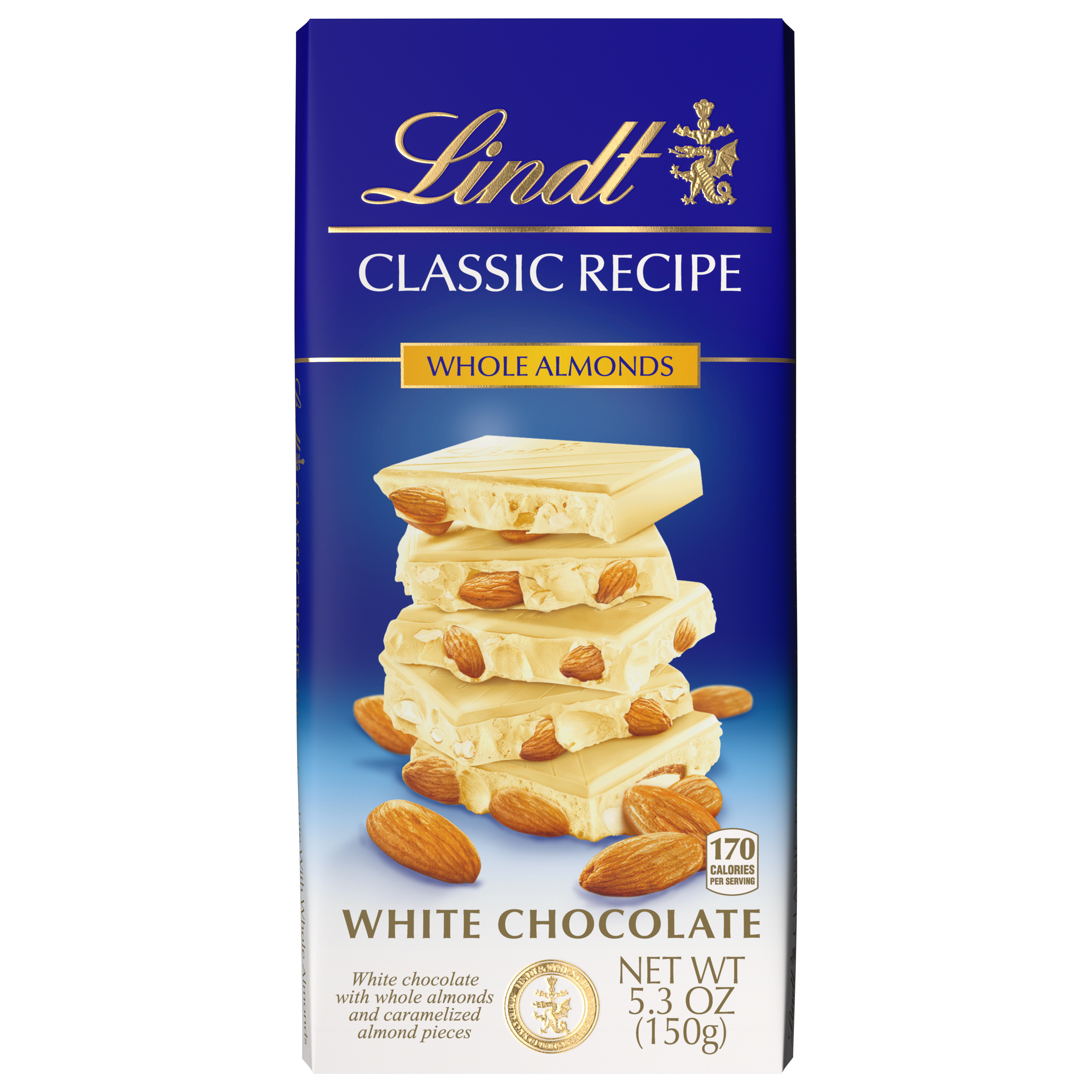 Lindt CLASSIC RECIPE Whole Hazelnut Milk Chocolate Candy Bar, 5.3