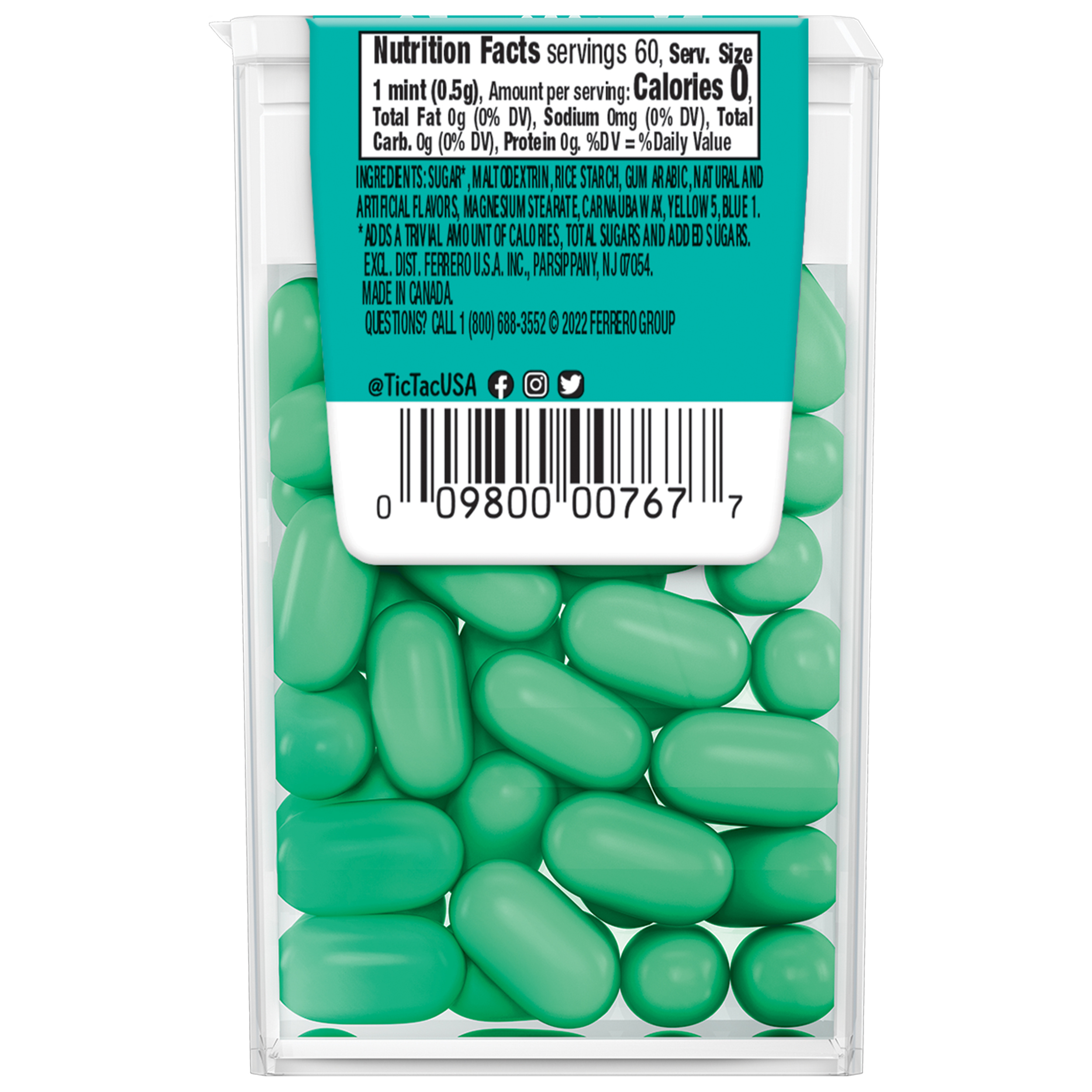 Tic Tac® Wintergreen Breath Mints, On-The-Go Refreshment, 1oz