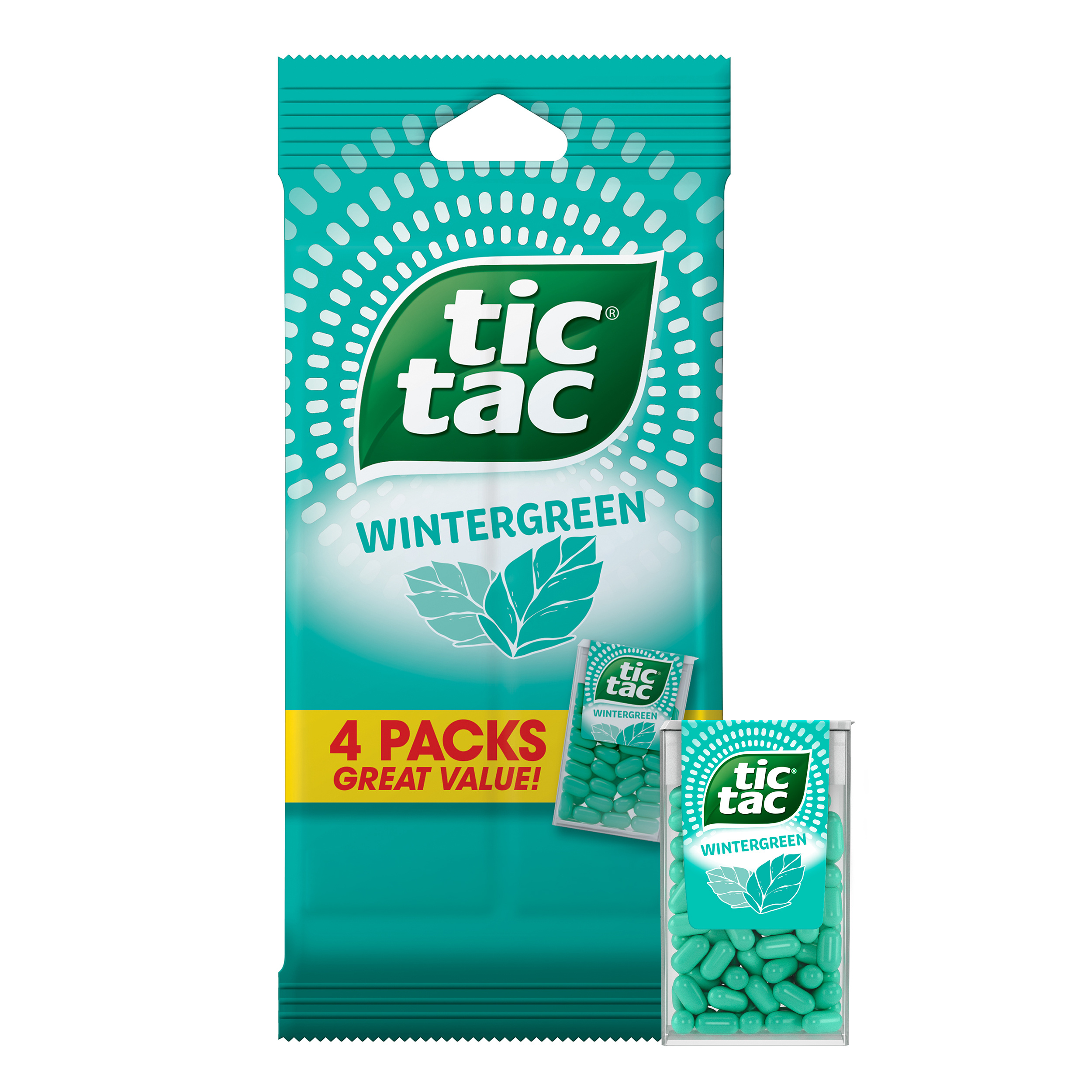 Tic Tac Wintergreen, On-the-Go Breath Mints, Pocket-Sized Mints, 4