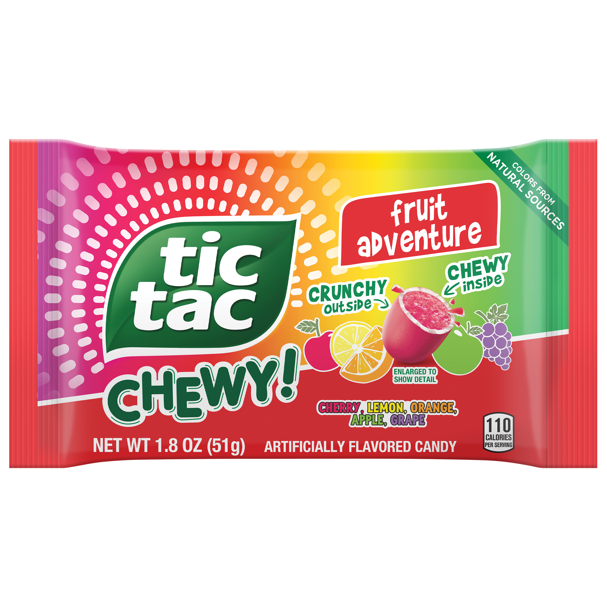 TIC TAC CHEWY! Fruit Adventure Candy, Fruit Candy, 1.8 oz