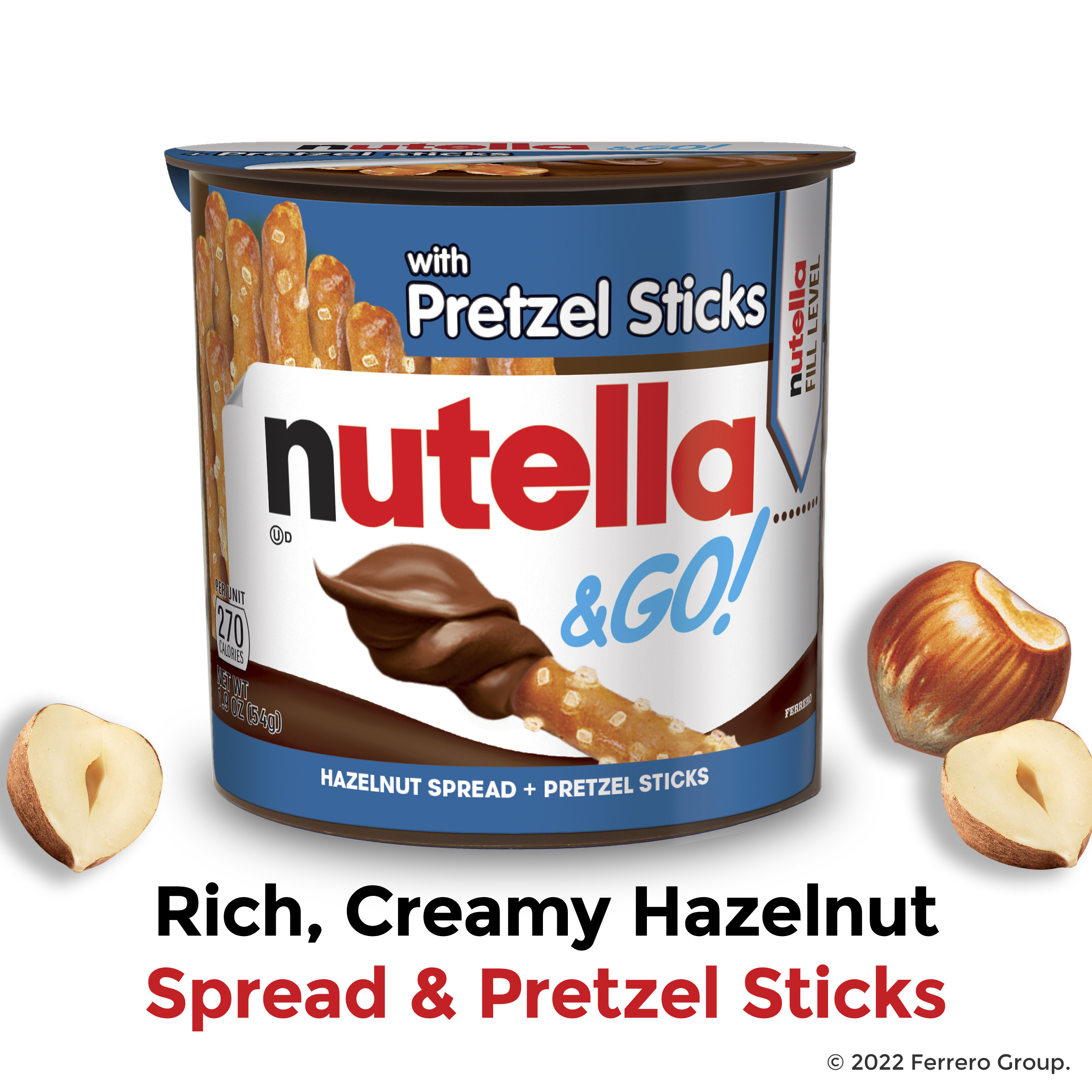 Nutella & GO! Hazelnut and Cocoa Spread with Pretzel Sticks, Snack