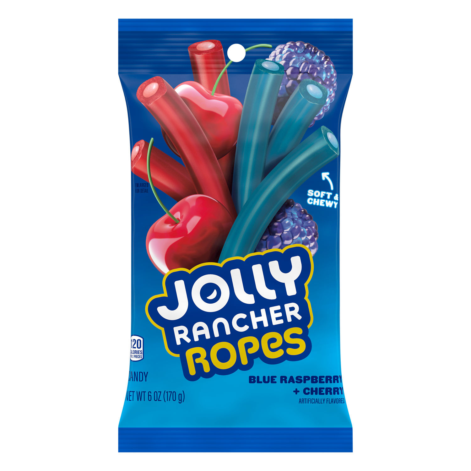 アリガ糖 JOLLY RANCHER Ropes Blue Raspberry and Cherry Flavored Candy Bag