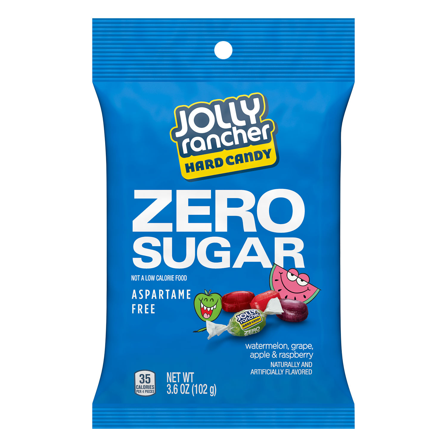 JOLLY RANCHER Zero Sugar Assorted Fruit Flavored Hard Candy Bag