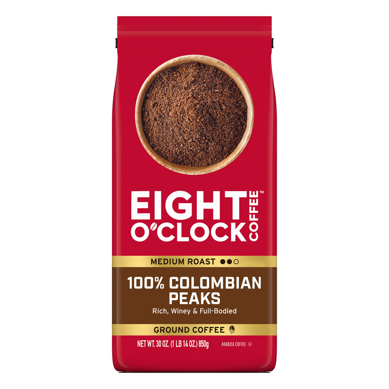 Eight O'Clock Coffee Medium Roast Ground 100% Colombian Peaks