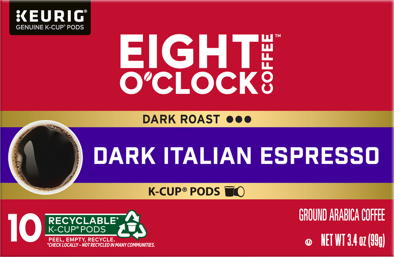 Eight O'Clock Coffee Ground Arabica Dark Roast Dark Italian