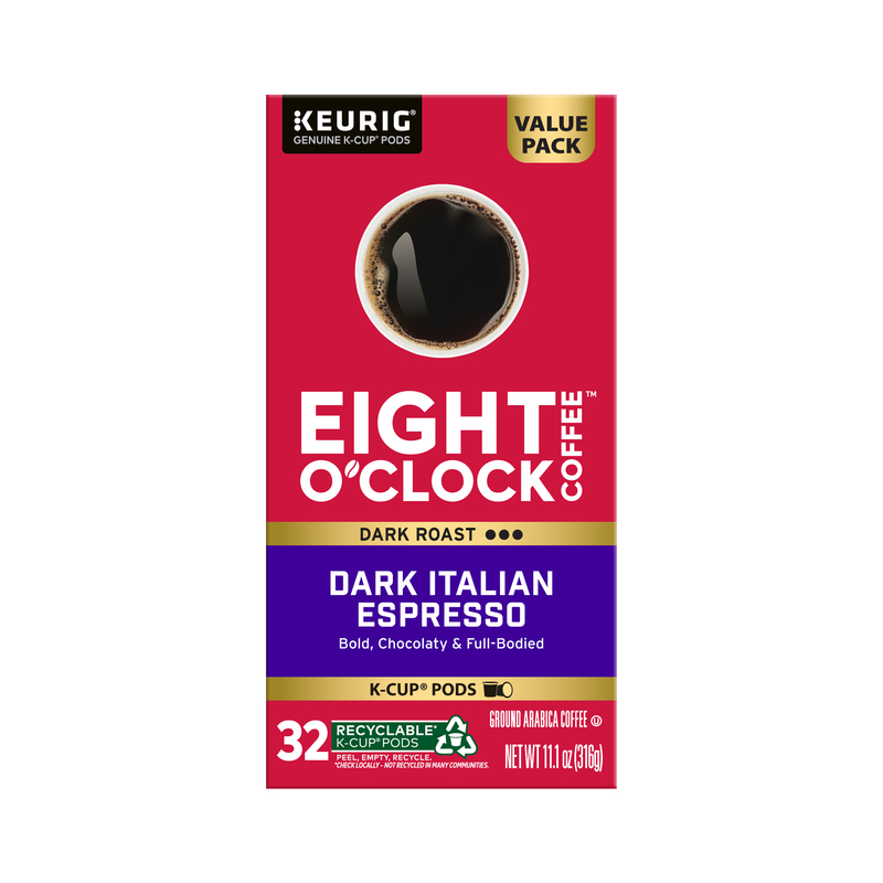 Eight O'Clock Coffee Dark Italian Roast, Keurig Single Serve K-Cup