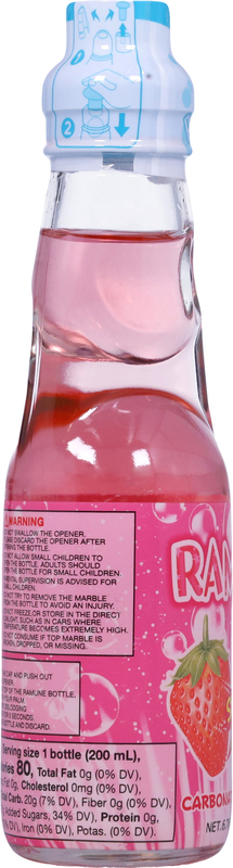 Ramune Soft Drink, Strawberry Flavor, Carbonated | Giant Eagle