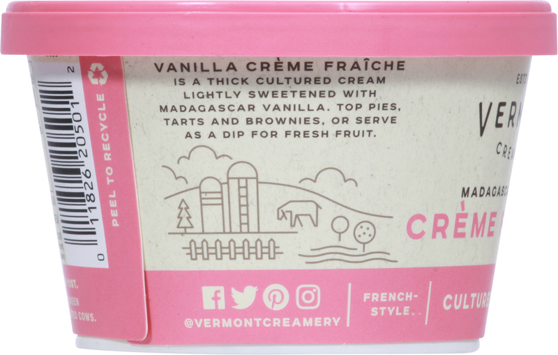 Vermont Creamery Creme Fraiche, Madagascar Vanilla, French-Style