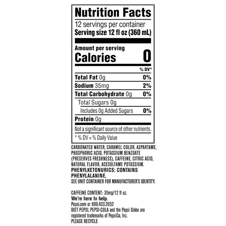 Can of Diet Pepsi Nutrition Facts: Unveiling Hidden Details