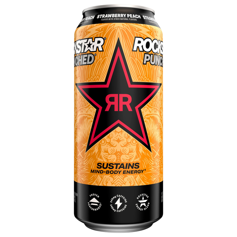 Rockstar Strawberry Peach Energy Drink | Giant Eagle | Because It