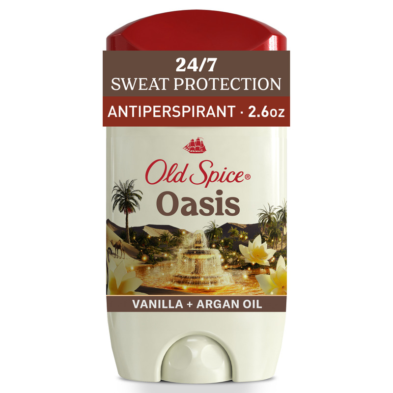 Old Spice Men's Antiperspirant & Deodorant Oasis with Vanilla, 2.6