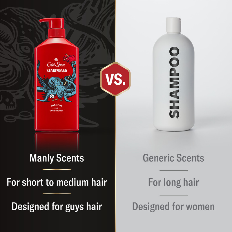 Old Spice Krakengard 2in1 Shampoo & Conditioner for Men, 21.9 fl