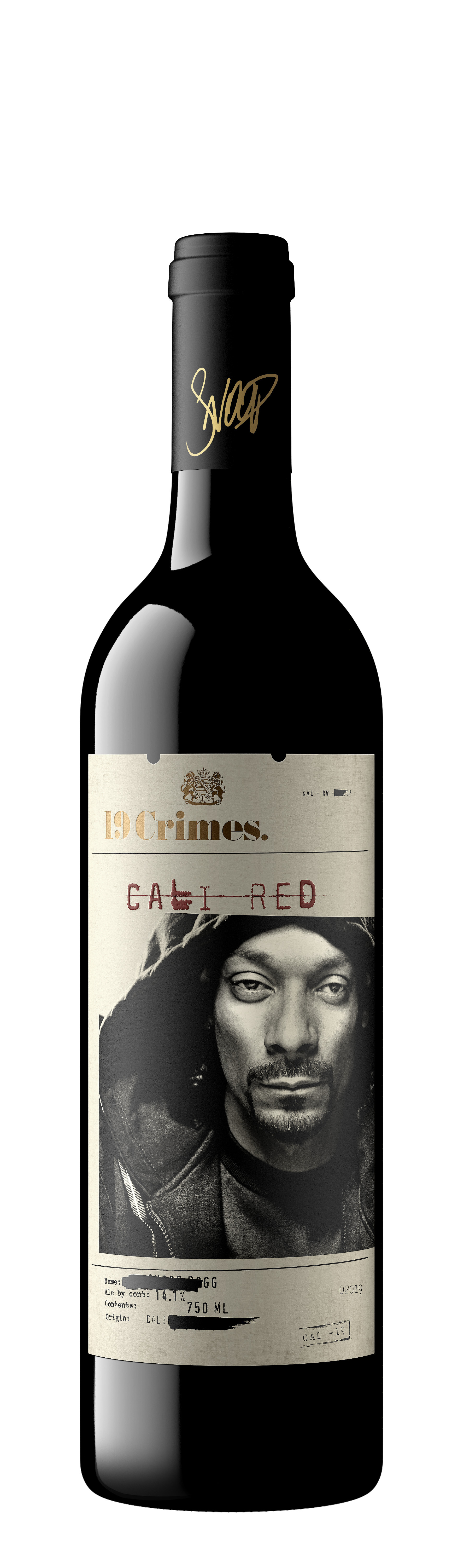 19 Crimes Snoop Dogg Cali Red California Red Wine, 750 ml Glass
