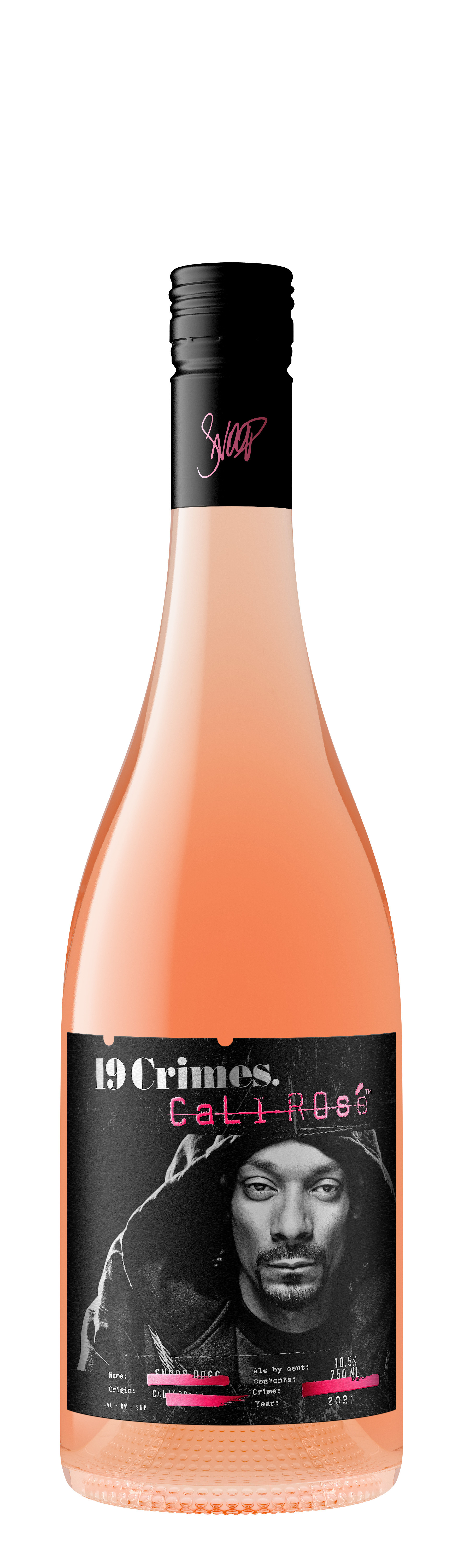 19 Crimes Snoop Dogg Cali Rose Wine, 750 ml Glass Wine Bottle
