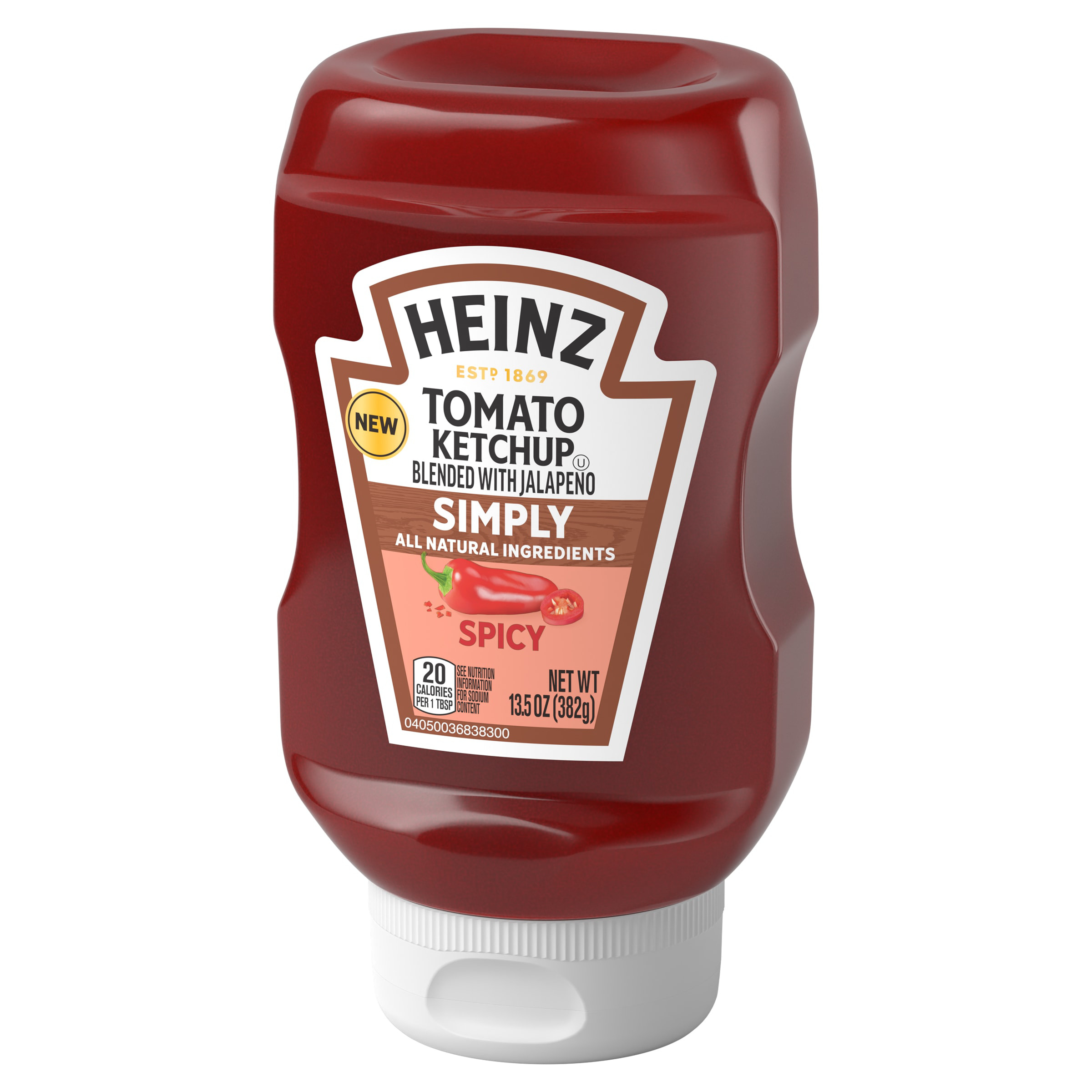 Heinz Spicy Simply Tomato Ketchup Blended with Jalapeno, 13.5 oz