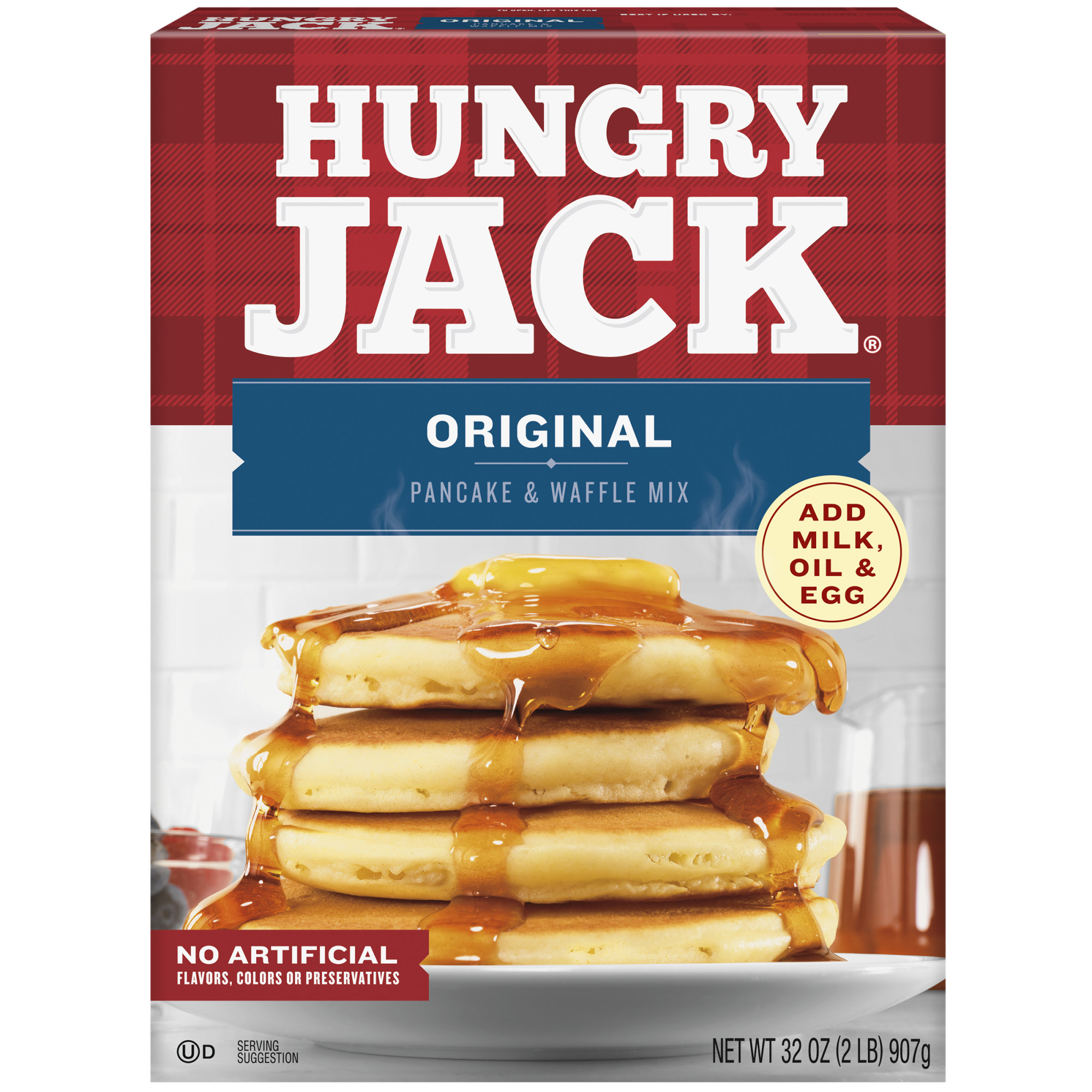 Hungry Jack Original Pancake Mix and Waffle Mix, 32 Oz Box Giant