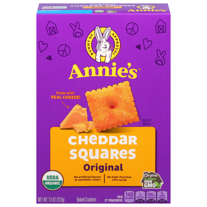 Annie's Cheddar Squares Original Baked Crackers | Giant Eagle