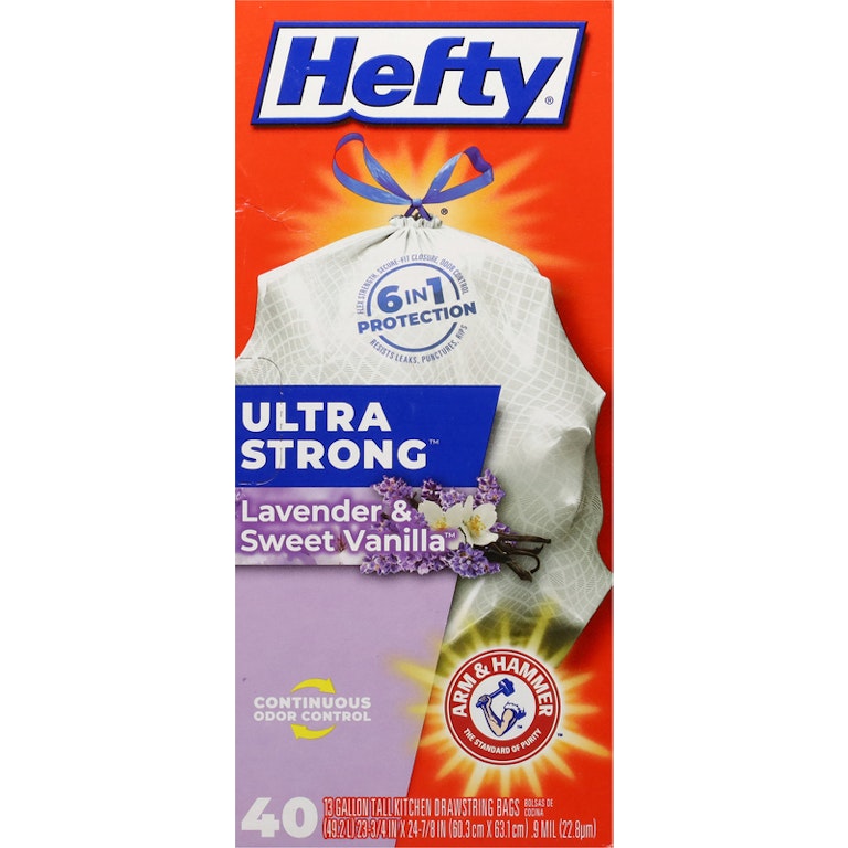 Hefty Ultra Strong 13 Gallon Trash Bags, Tall Kitchen Trash Bags