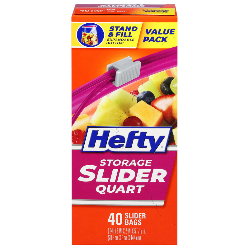 Hefty Double Zipper Sandwich Extra Large Press to Close Bags