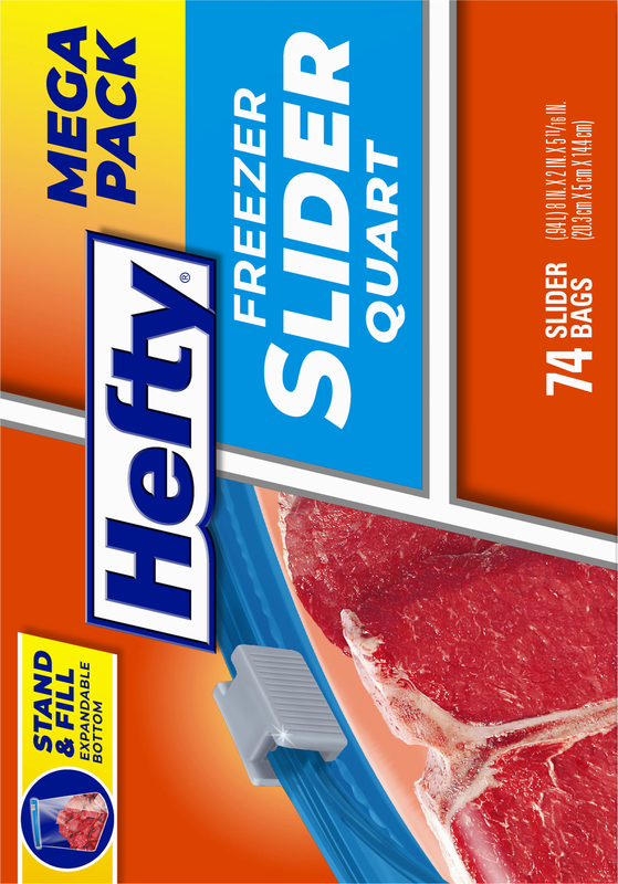 Hefty Freezer Quart Slider Bags Mega Pack