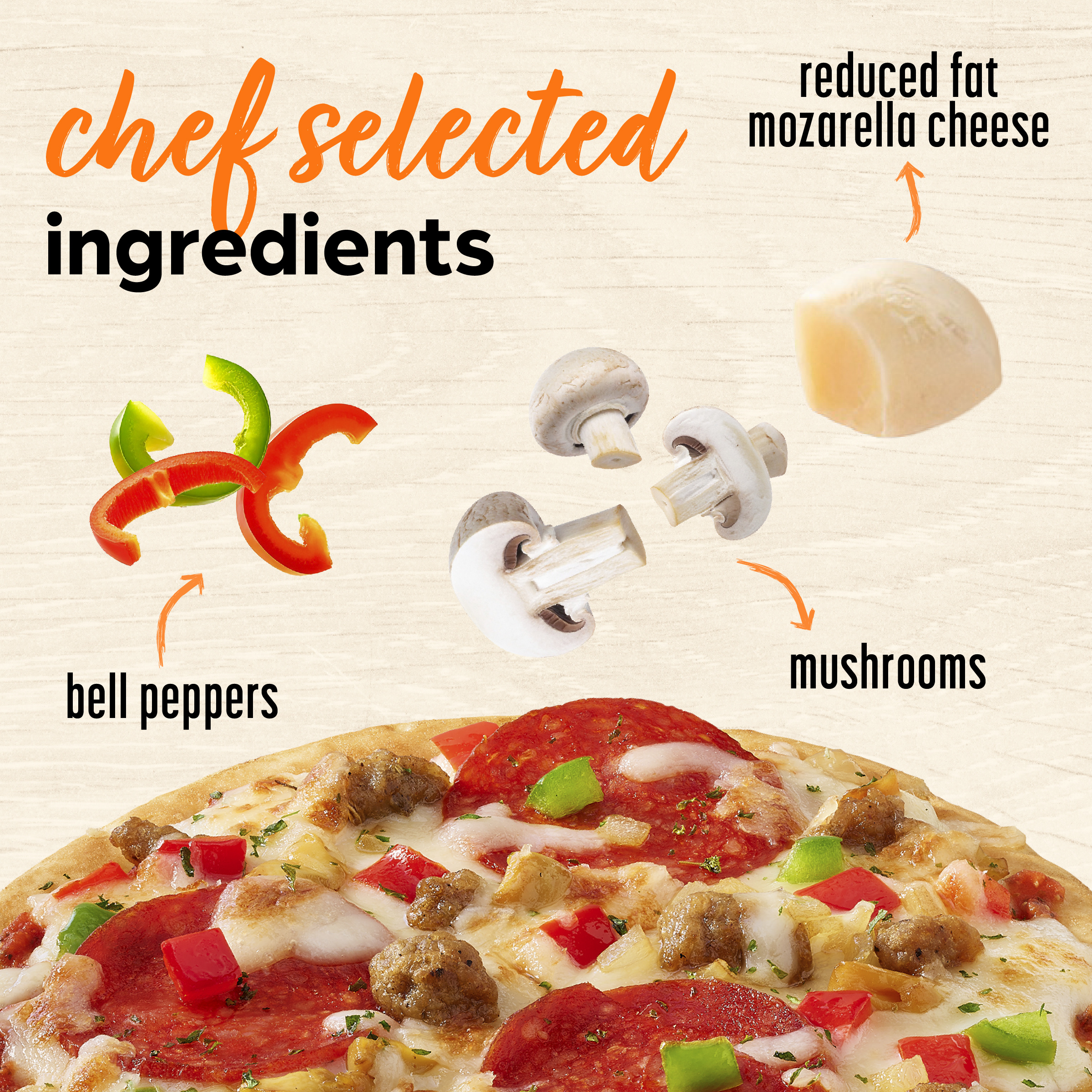 Lean Cuisine Signature Supreme Pizza, Personal Pizza, Frozen Lunch