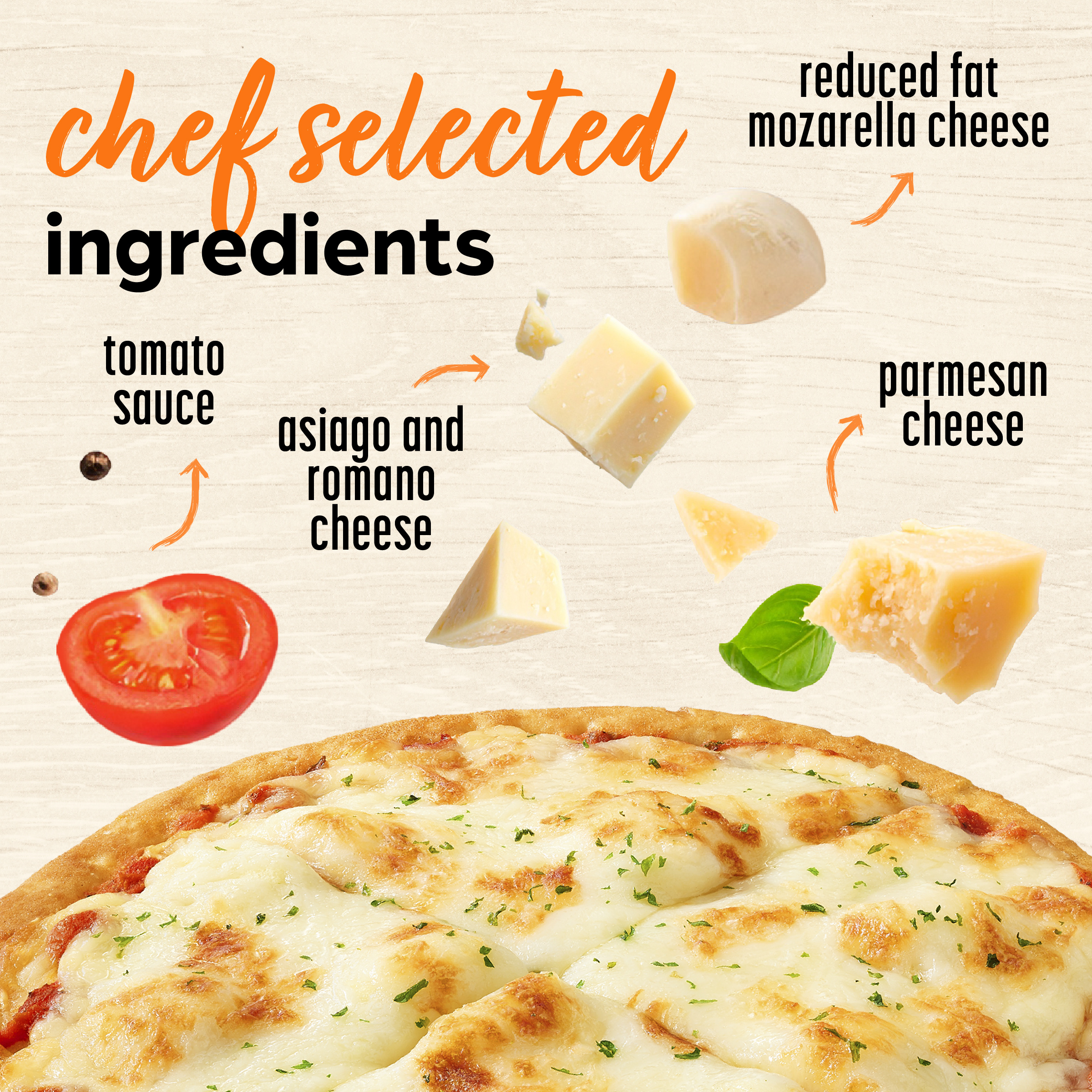 Lean Cuisine Signature Four Cheese Pizza, Personal Pizza, Frozen