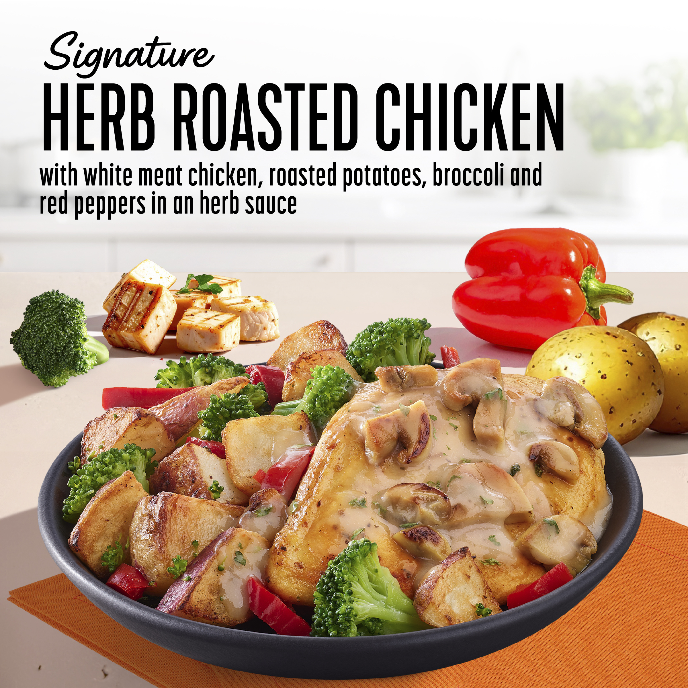 Lean Cuisine Signature Herb Roasted Chicken, Frozen Lunch, Frozen