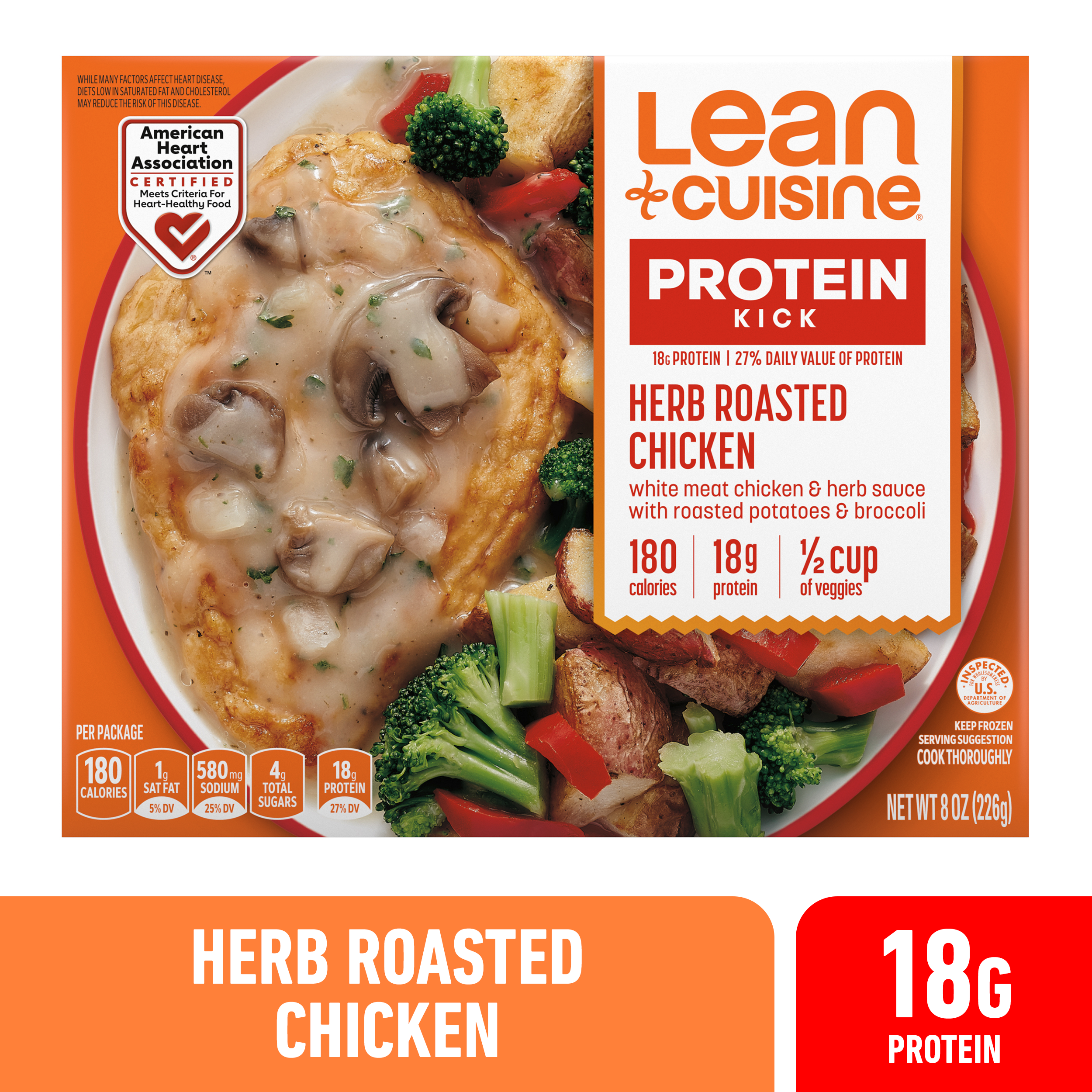 Lean Cuisine Frozen Meal Herb Roasted Chicken, Protein Kick