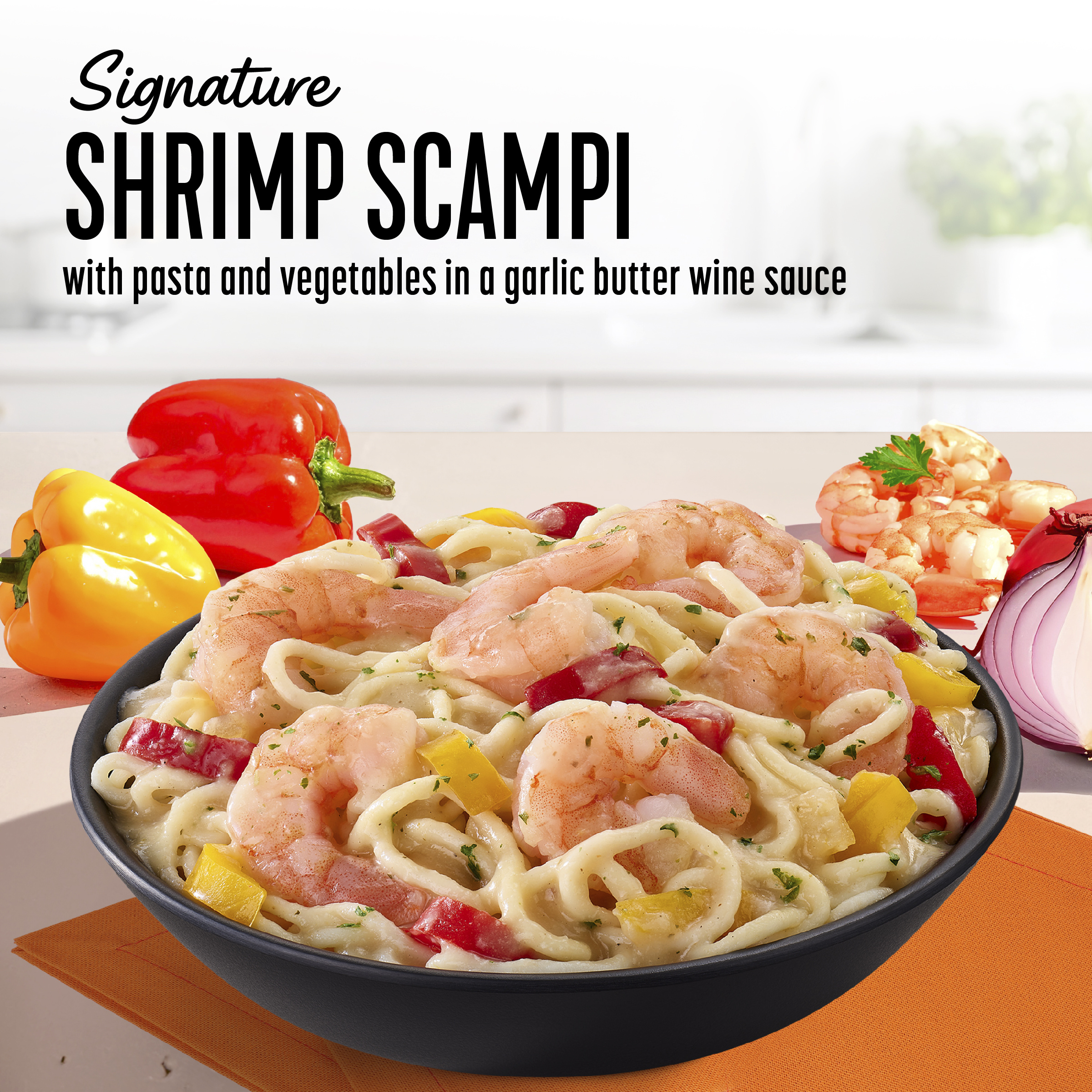 Lean Cuisine Signature Shrimp Scampi, Frozen Lunch, Frozen