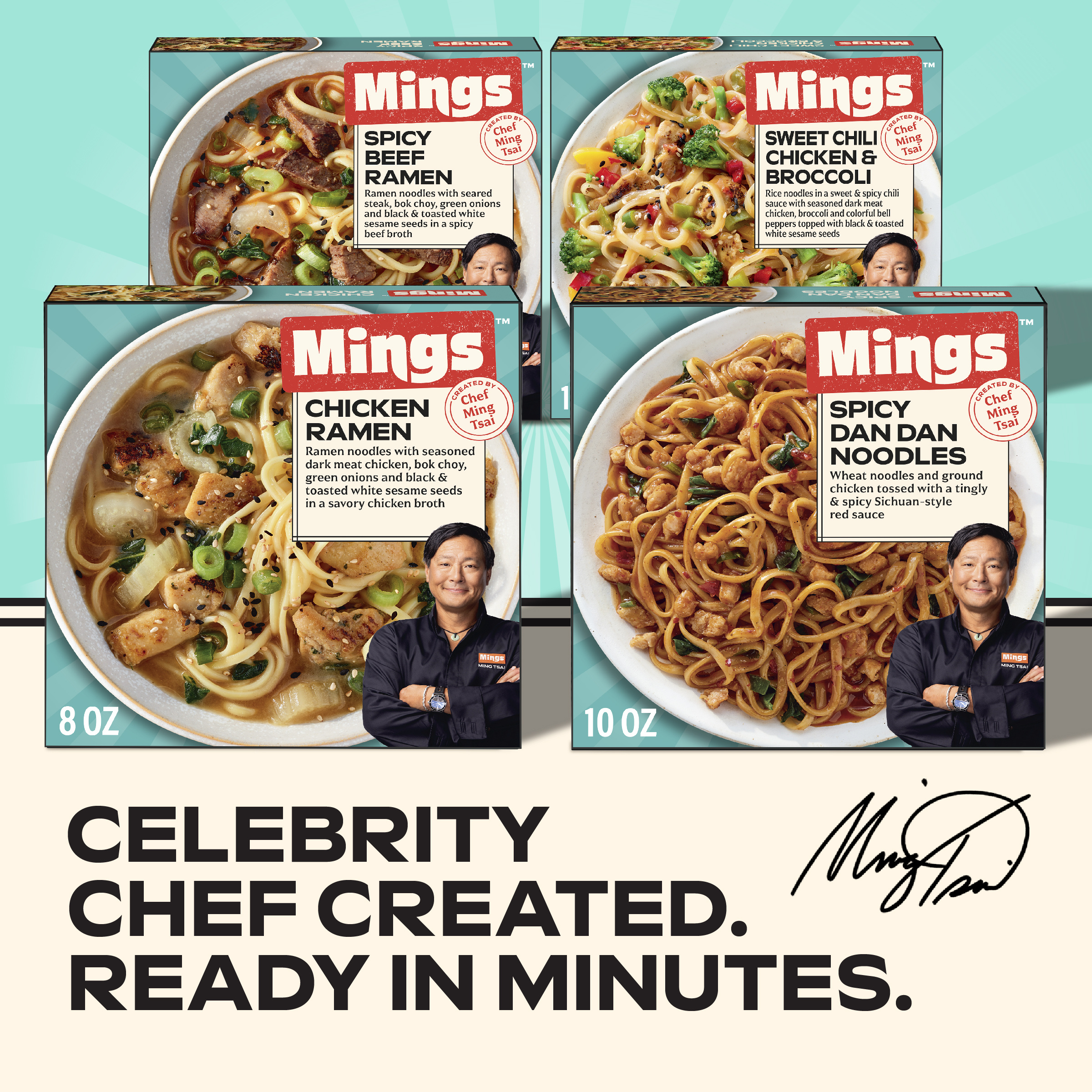 Mings Spicy Dan Dan Noodles, Frozen Chicken and Noodles, Frozen