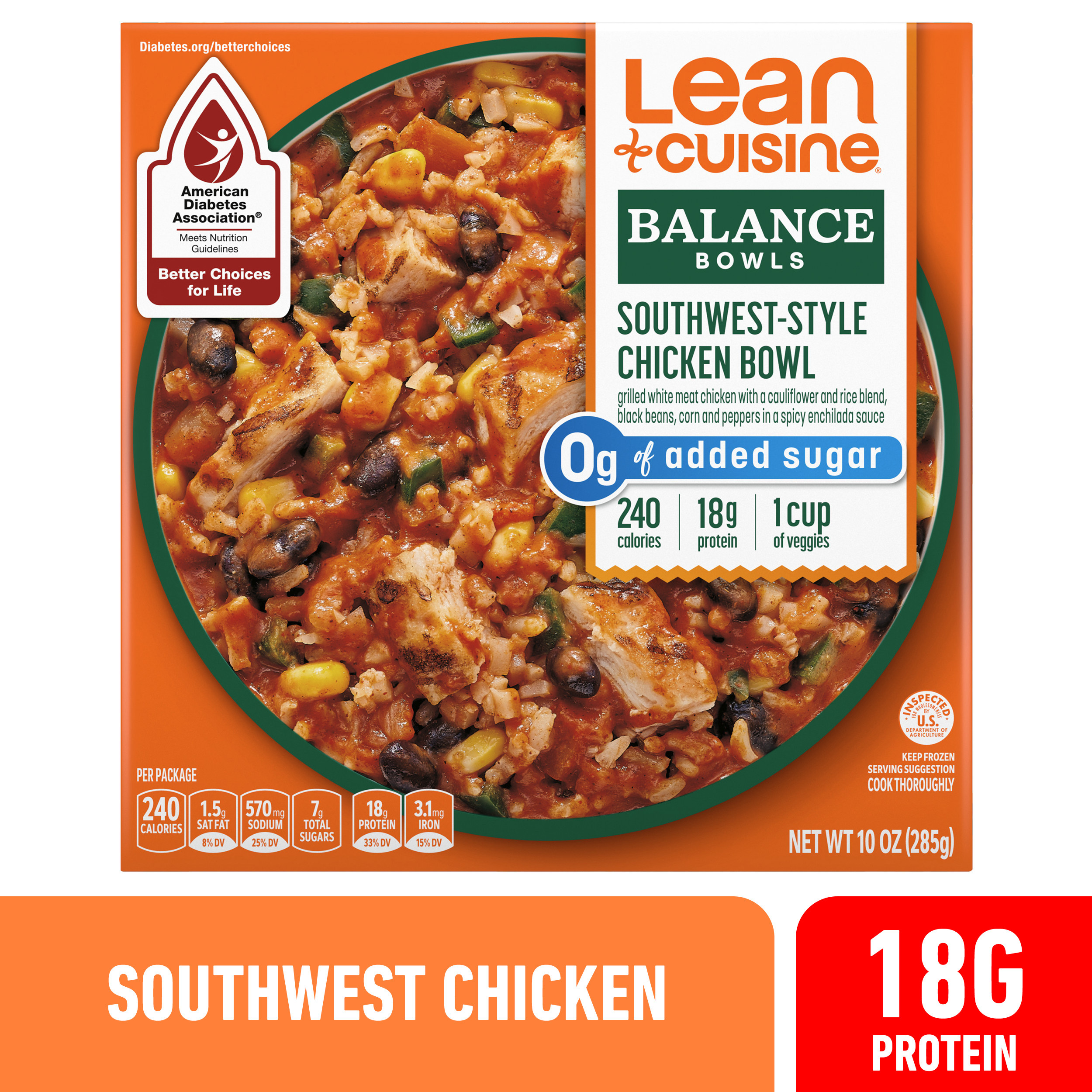 Lean Cuisine® Southwest-Style Chicken Bowl, Frozen Meal Balance