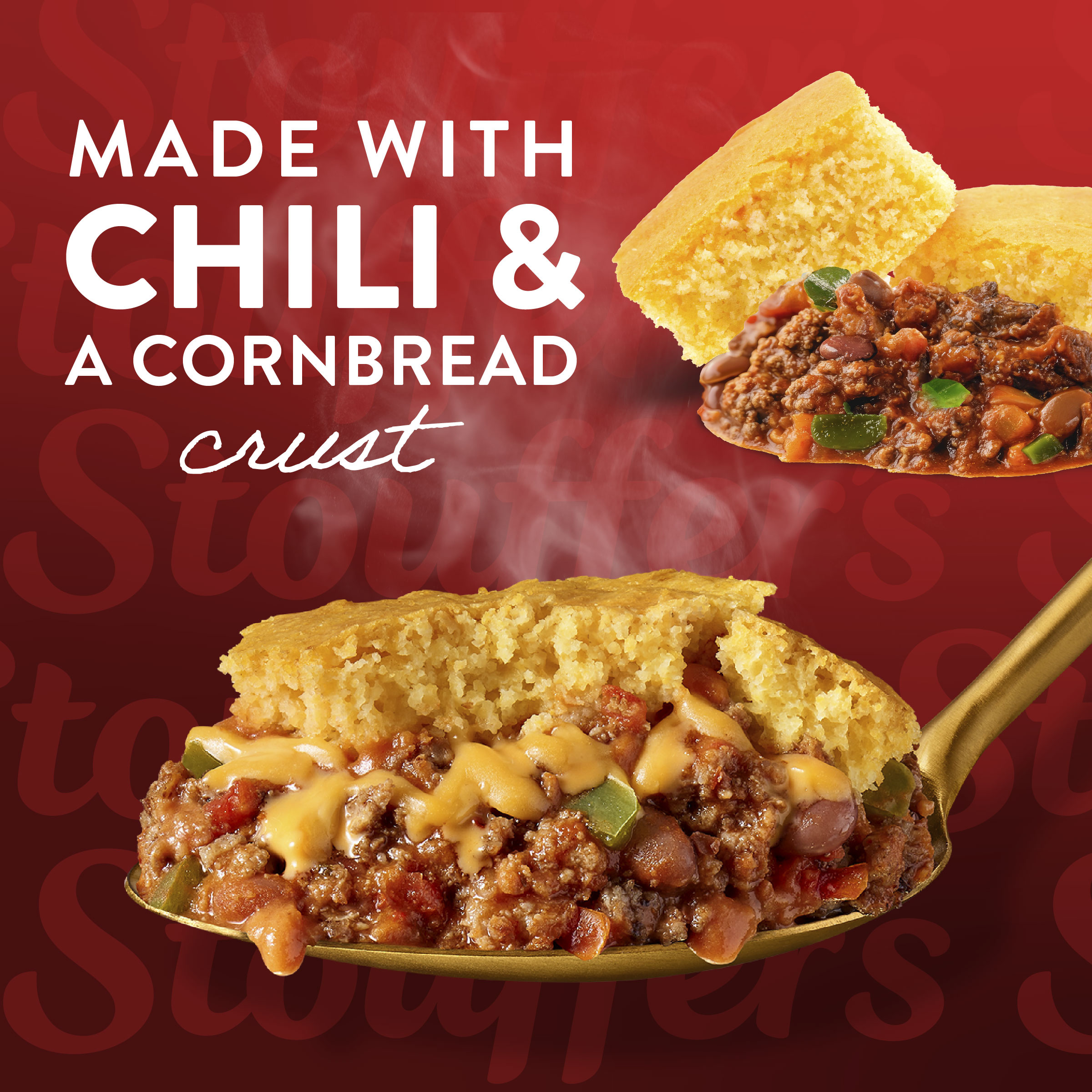 Stouffer's Chili Cornbread Bake, Family Size, Frozen Entree, Easy