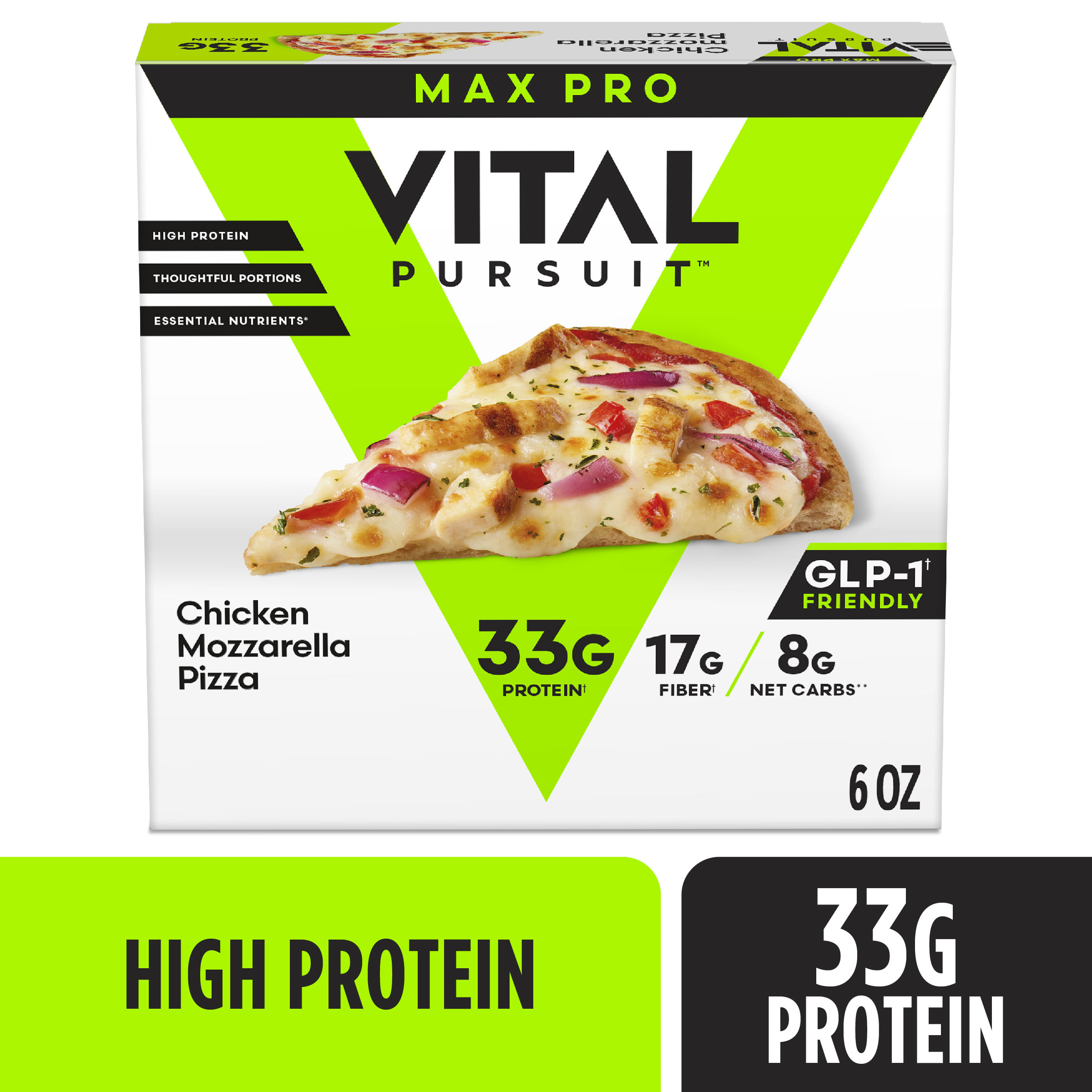 Vital Pursuit Thin Crust Chicken Mozzarella Frozen Pizza | Giant