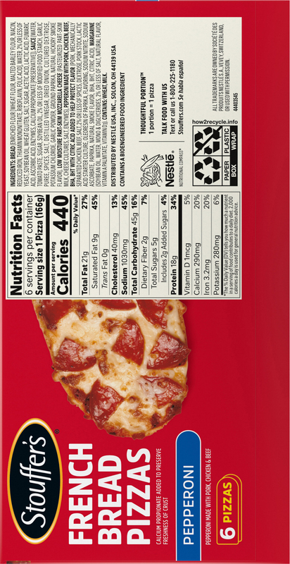 Stouffer's French Bread Pepperoni Frozen Pizza, 6 Count | Giant