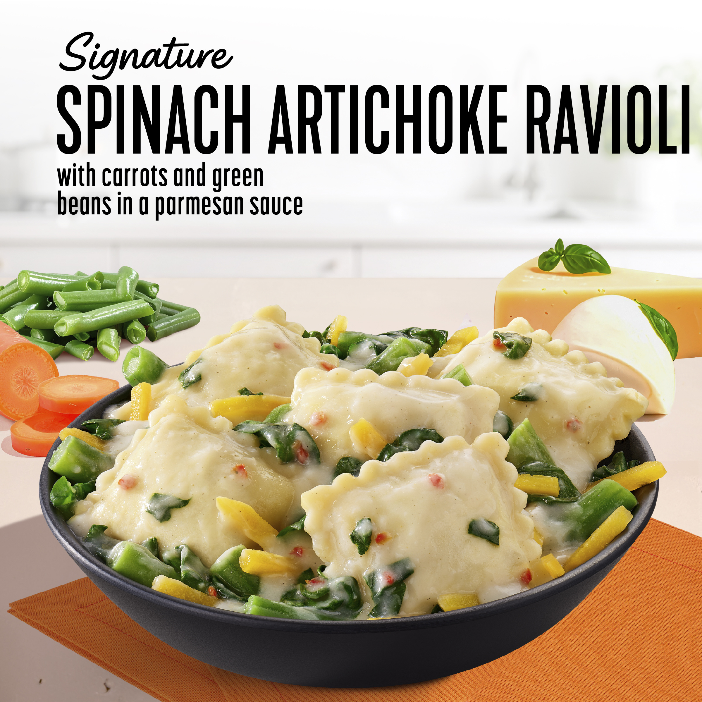 Lean Cuisine Signature Spinach Artichoke Ravioli, Frozen Meals