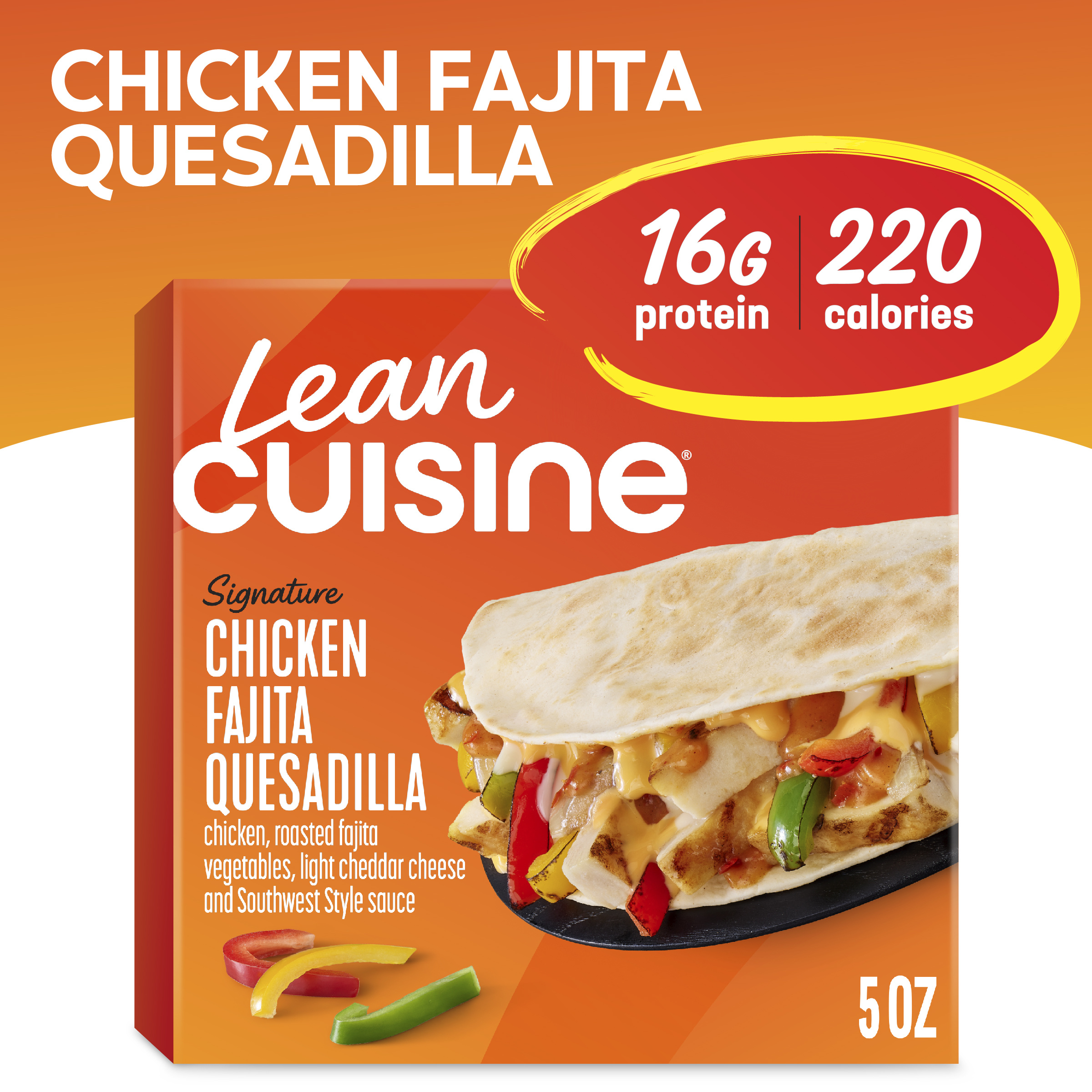 Lean Cuisine Chicken Fajita Quesadilla, Frozen Lunch, Frozen