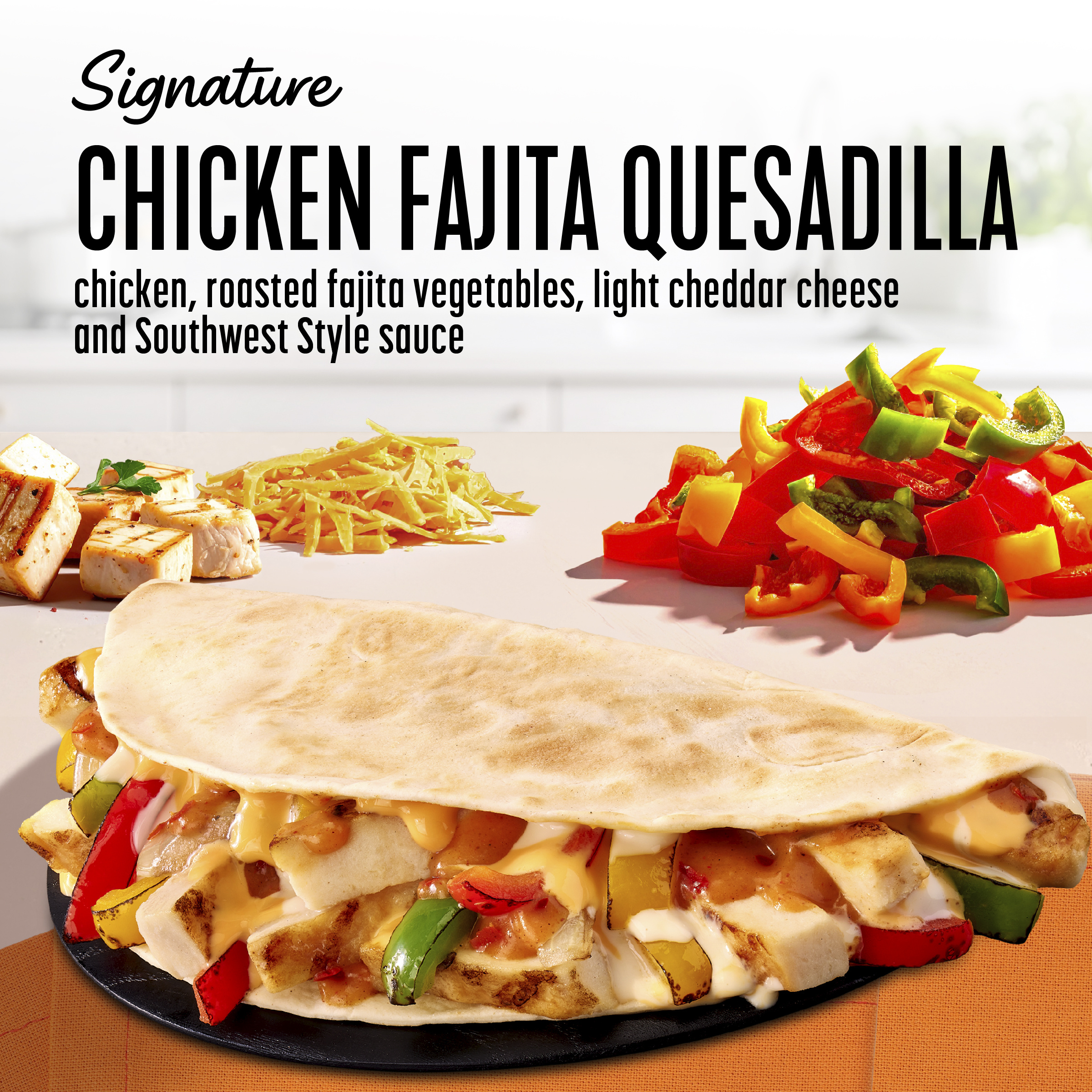 Lean Cuisine Chicken Fajita Quesadilla, Frozen Lunch, Frozen