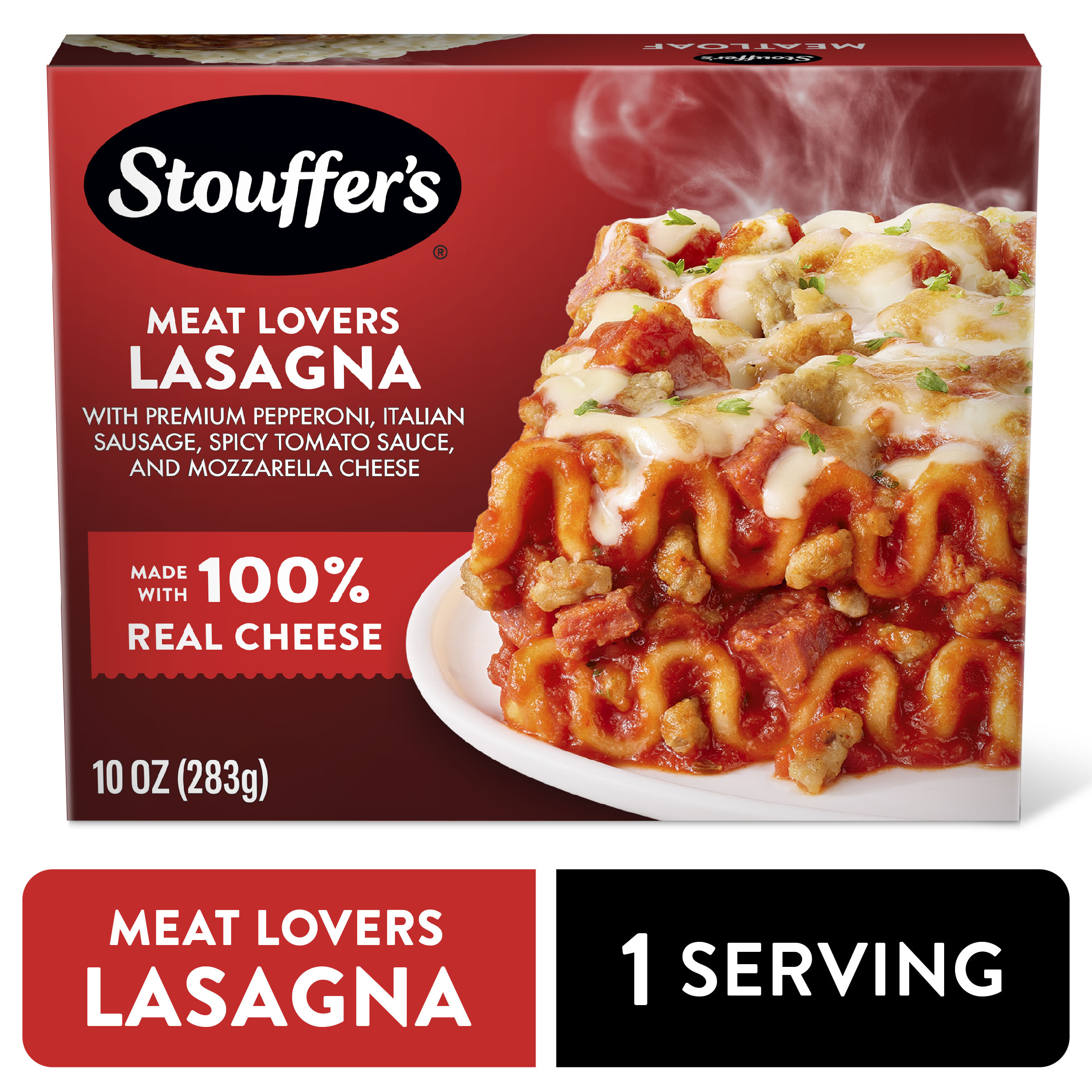 Stouffer's Meat Lovers Lasagna, Single Serve, Oven Ready Lasagna