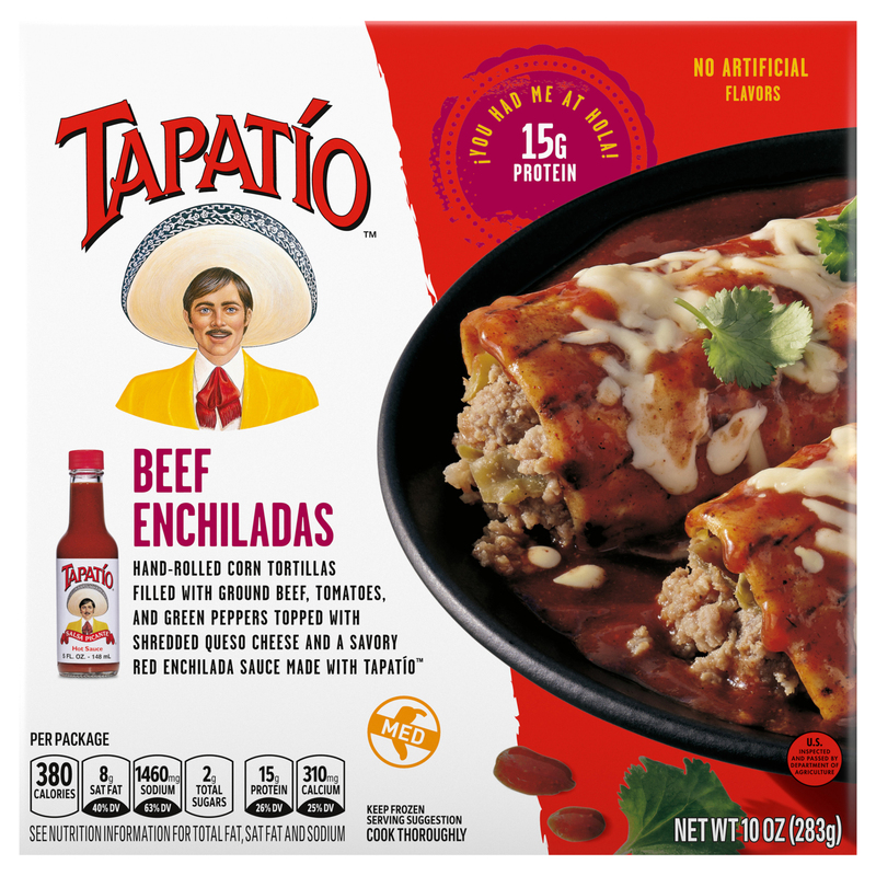 Tapatío™ Beef Enchiladas, Frozen Mexican Style Dish, 10 oz Giant
