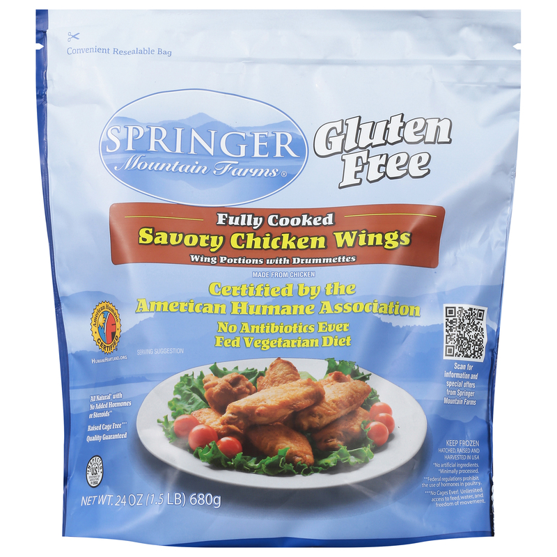 Springer Mountain Farms Gluten Free Savory Chicken Wings | Giant