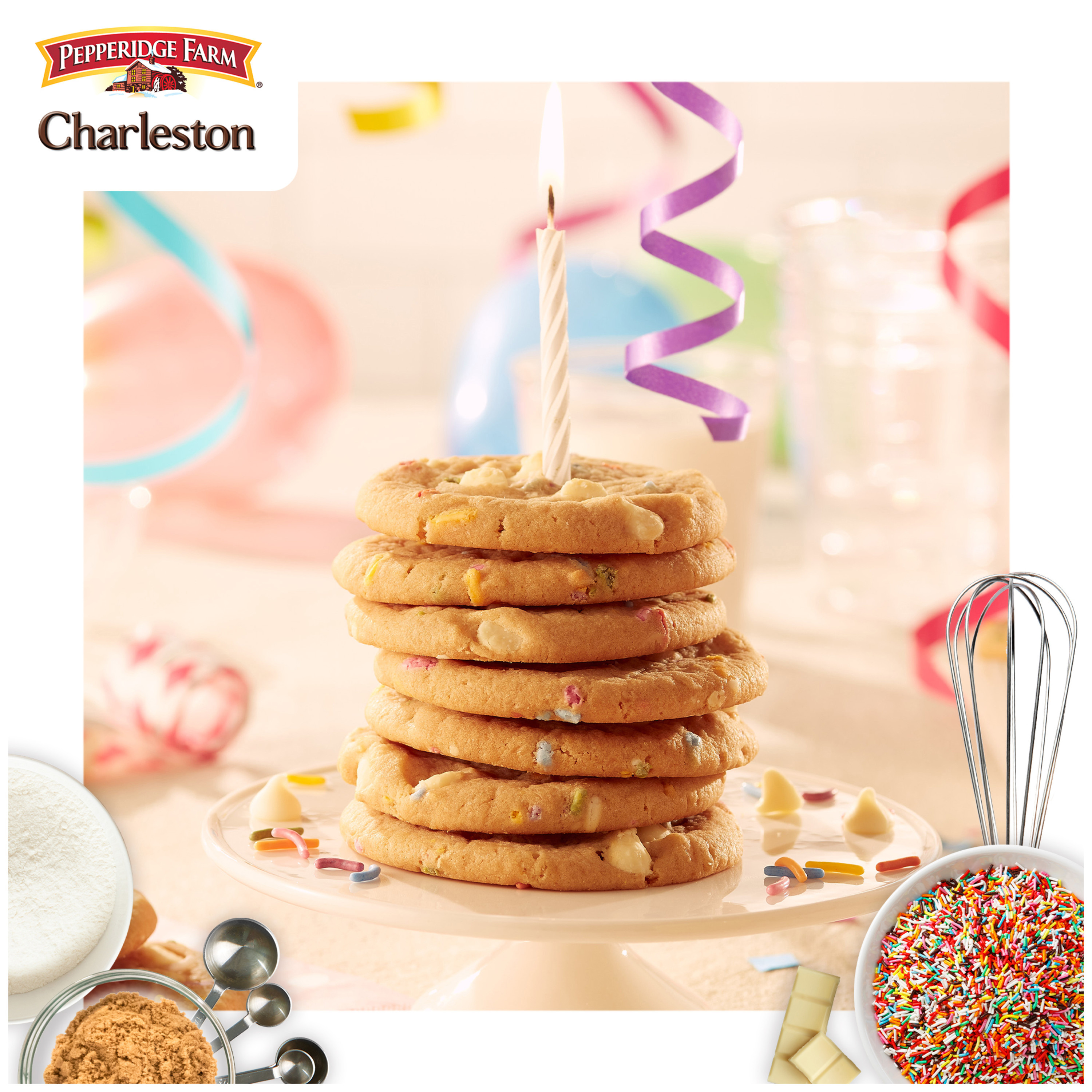 Pepperidge Farm Charleston Birthday Cake Cookies, 8 Soft Baked