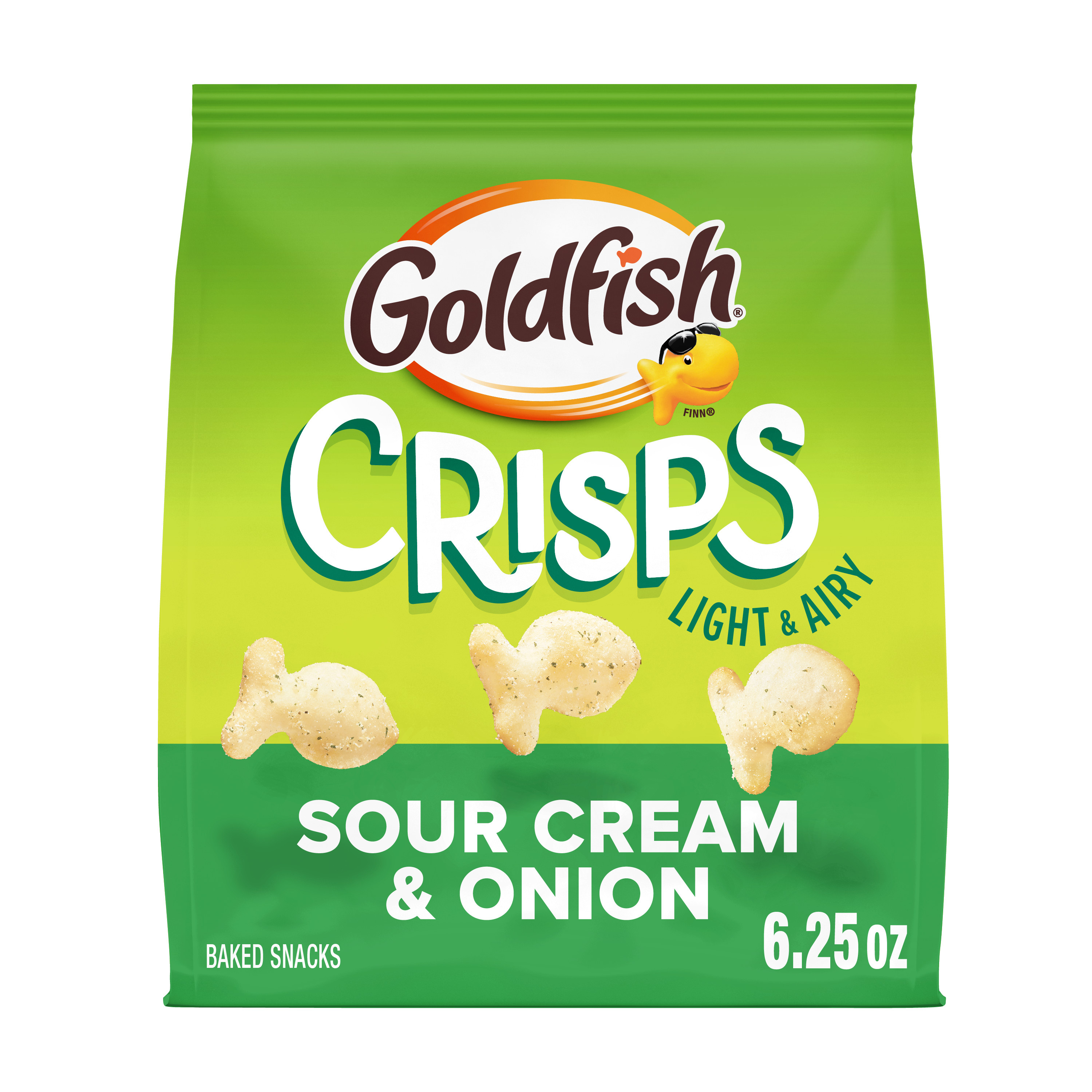 Goldfish Crisps Sour Cream & Onion Baked Chip Crackers, 6.25 oz