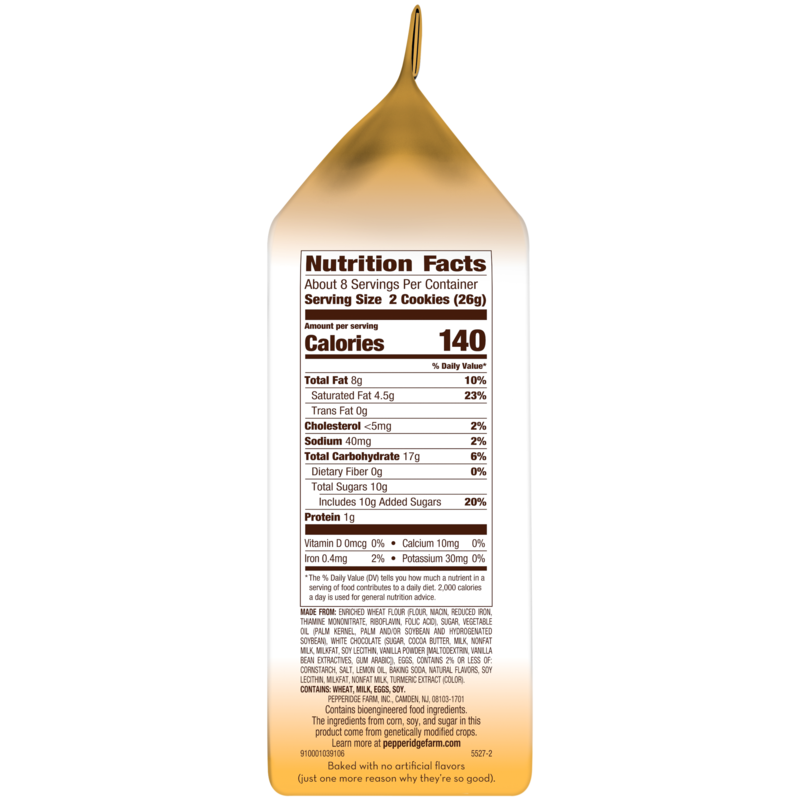 Pepperidge Farm Milano White Chocolate Lemon Flavored Cookies, 7