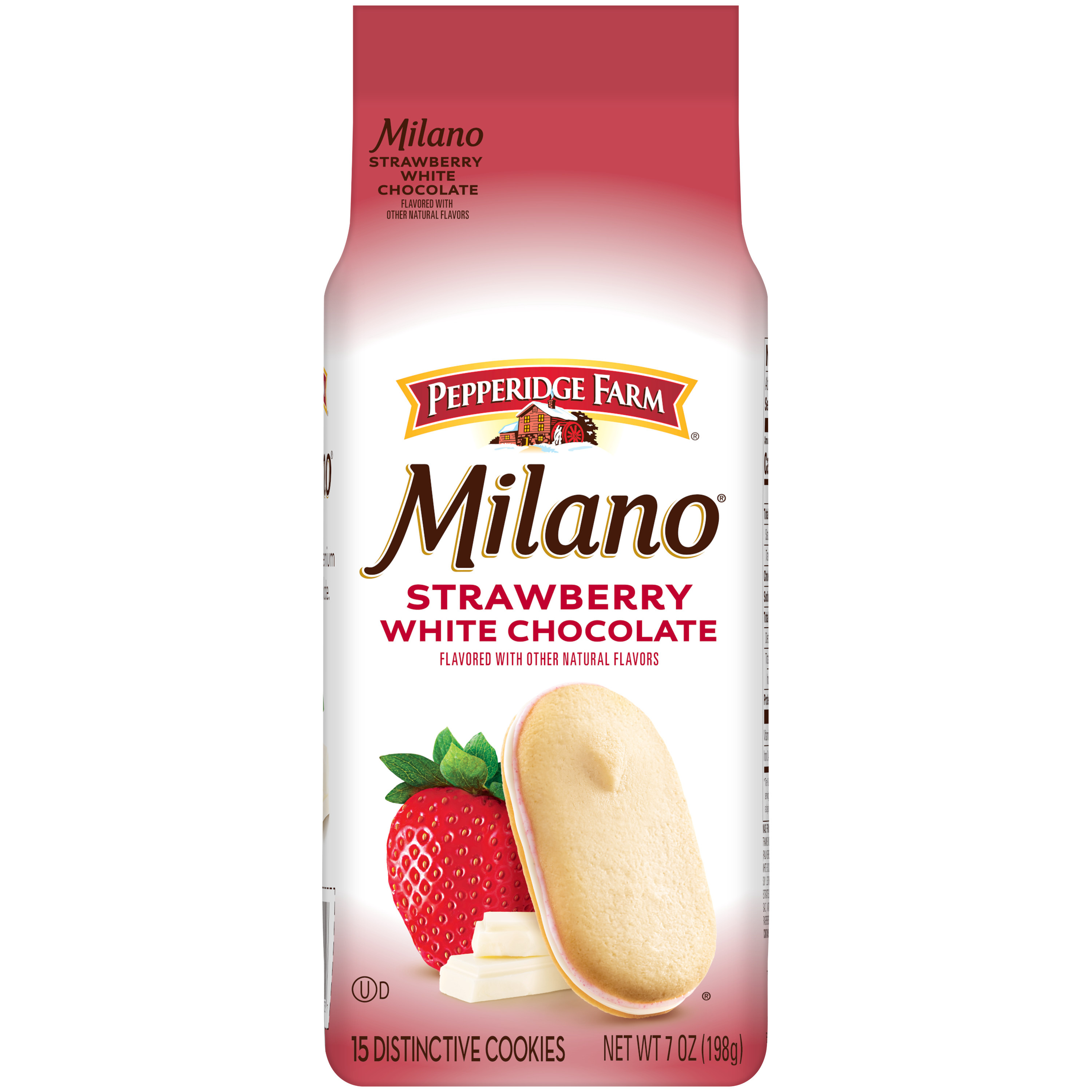 Pepperidge Farm Milano White Chocolate Strawberry Flavored Cookies
