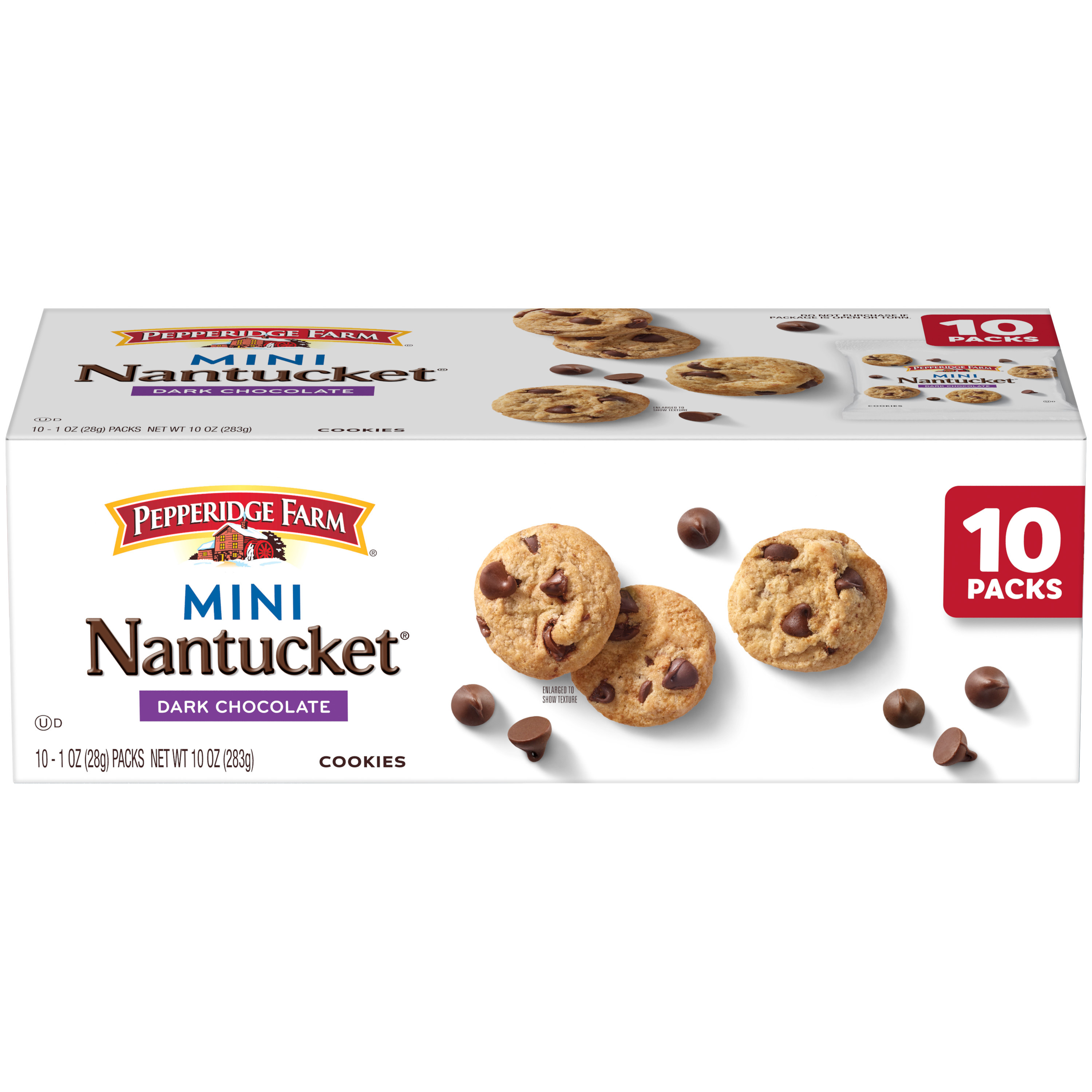 希少NuggetsⅡOriginalArtyfactsfromtheBritis Pepperidge Farm Nantucket Mini Dark Chocolate Chip Cookies, 1 Oz