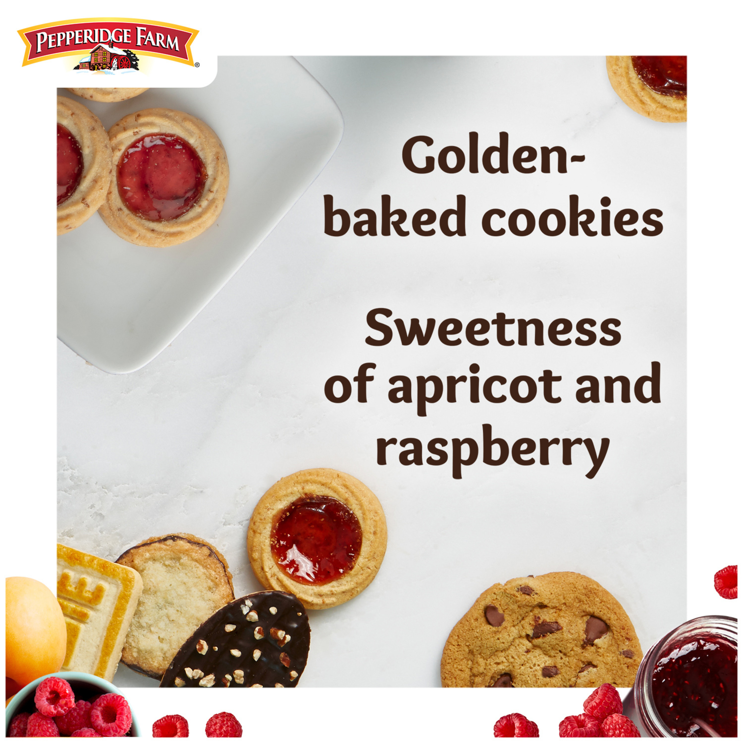 Pepperidge Farm Verona Apricot Raspberry Thumbprint Cookies, 6.75