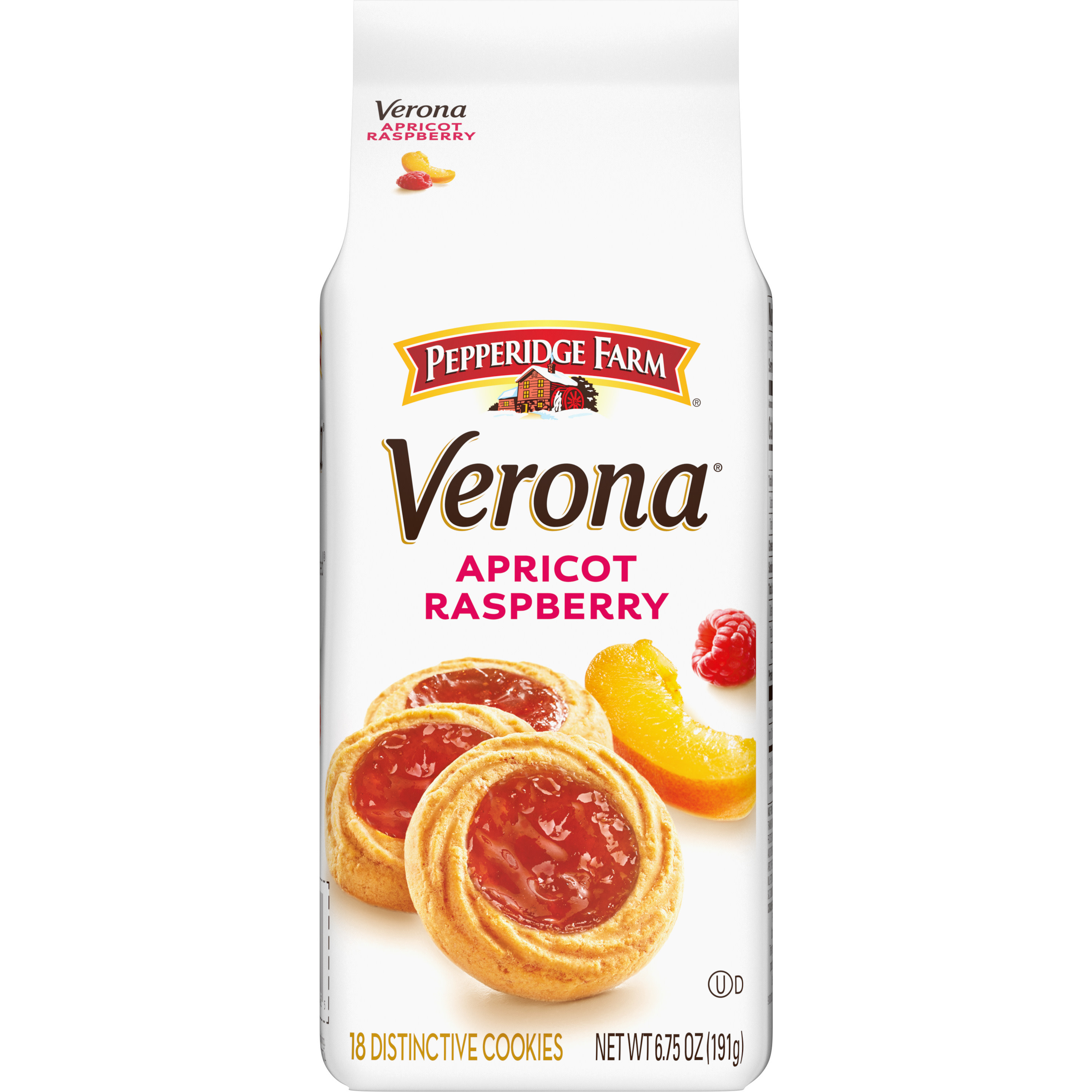 Pepperidge Farm Verona Apricot Raspberry Thumbprint Cookies, 6.75