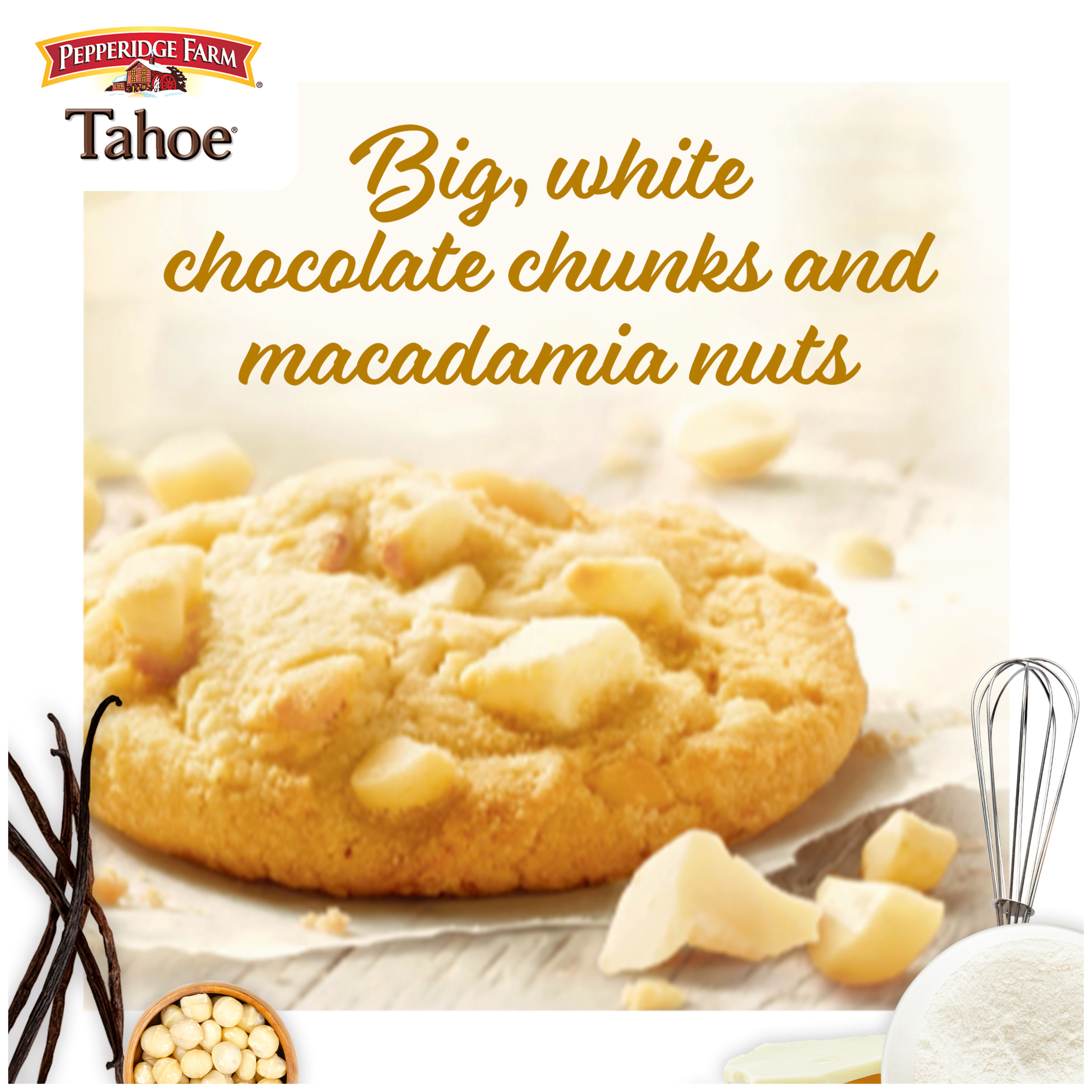 Pepperidge Farm Tahoe Crispy White Chocolate Macadamia Nut Cookies