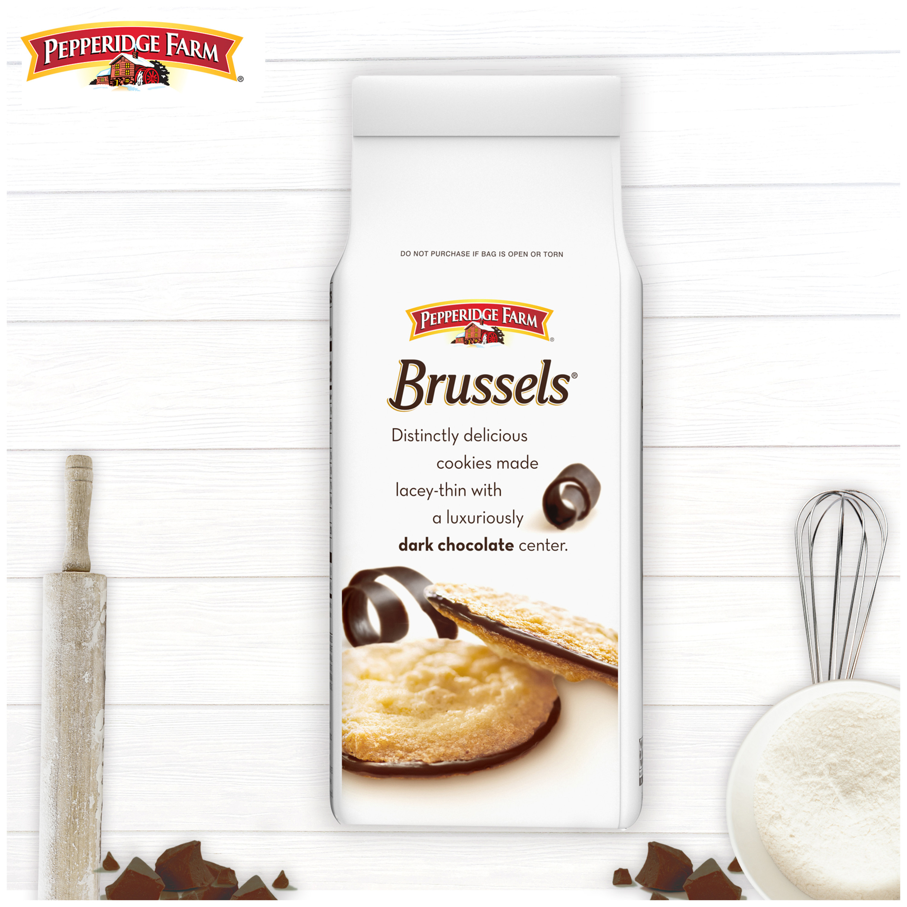 Pepperidge Farm Brussels Dark Chocolate, 15 Lace Cookies, 5.25 oz