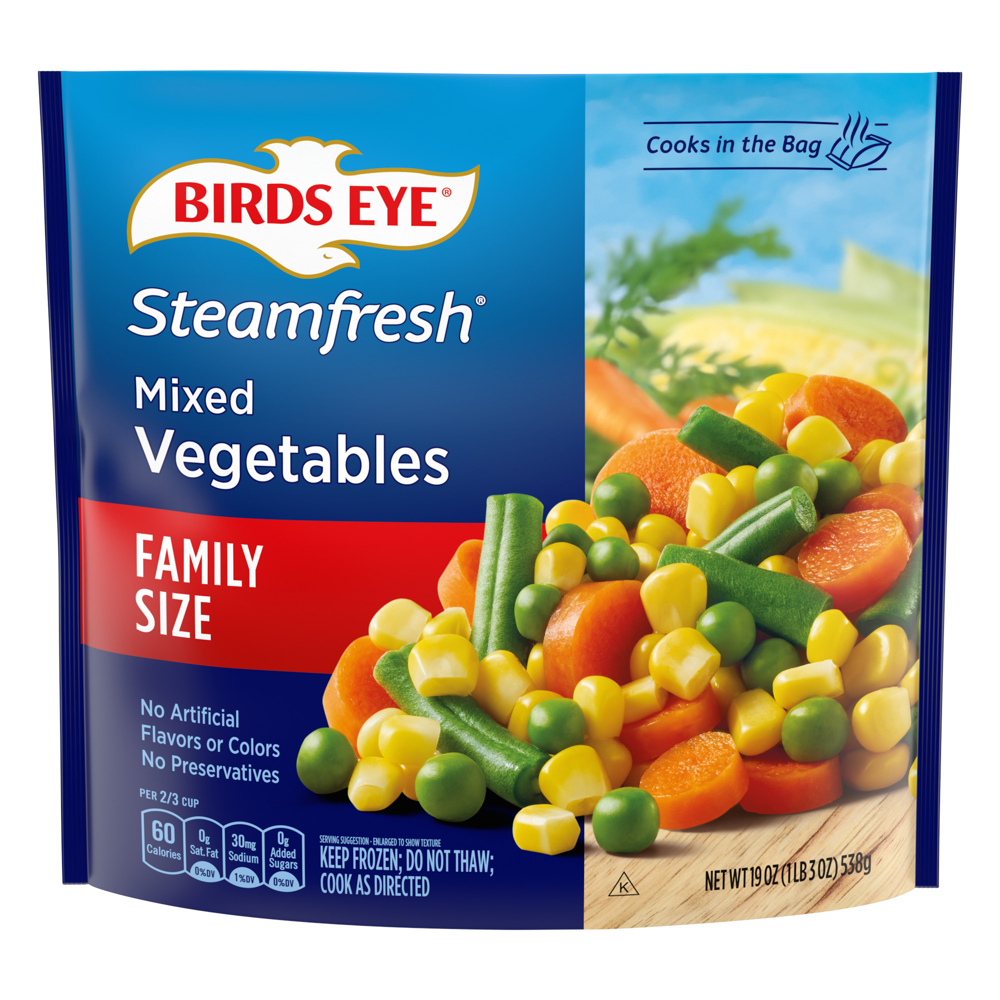 Birds Eye Steamfresh Mixed Vegetables, Frozen Vegetables, 19 oz